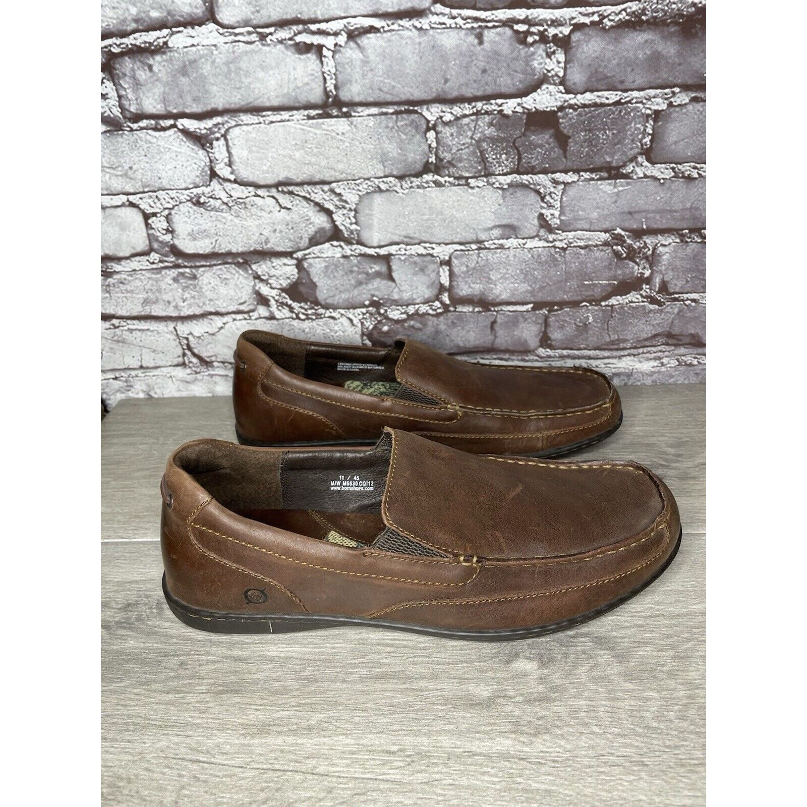 Born Born Handcrafted Brown Leather Casual Slip On Comfort Loafer Size US 11 / EU 44 - 15 Thumbnail