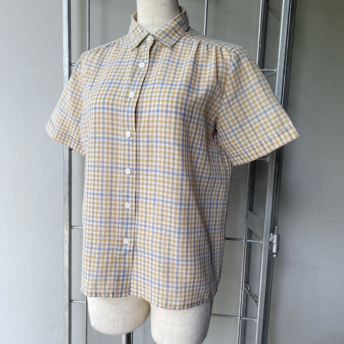 Burberry Burberrys Pastel Plaid Short Sleeve Shirt Size M / US 6-8 / IT 42-44 - 13 Thumbnail