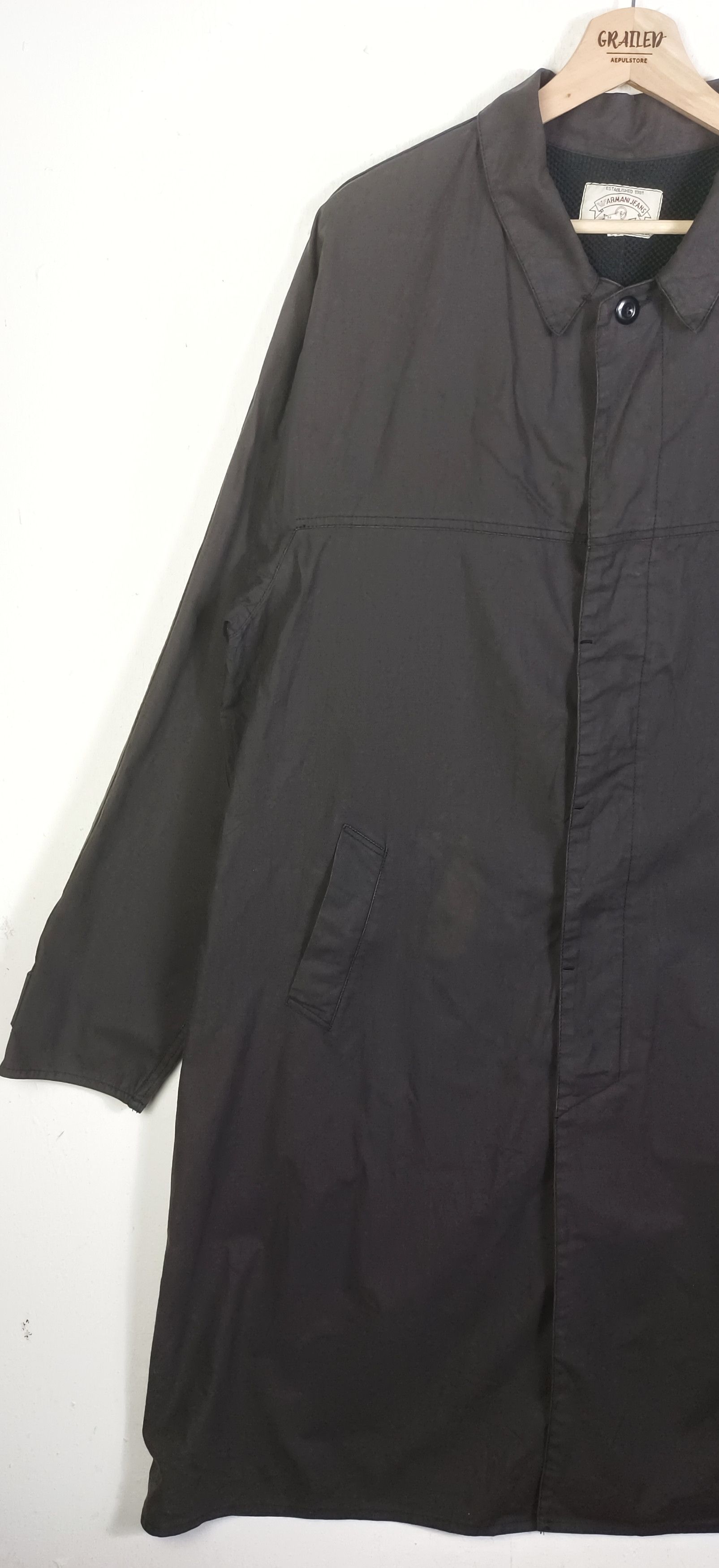 Giorgio Armani 🇮🇹Simin I Armani Jeans Trench Coat Men Jacket Size US L / EU 52-54 / 3 - 4 Thumbnail
