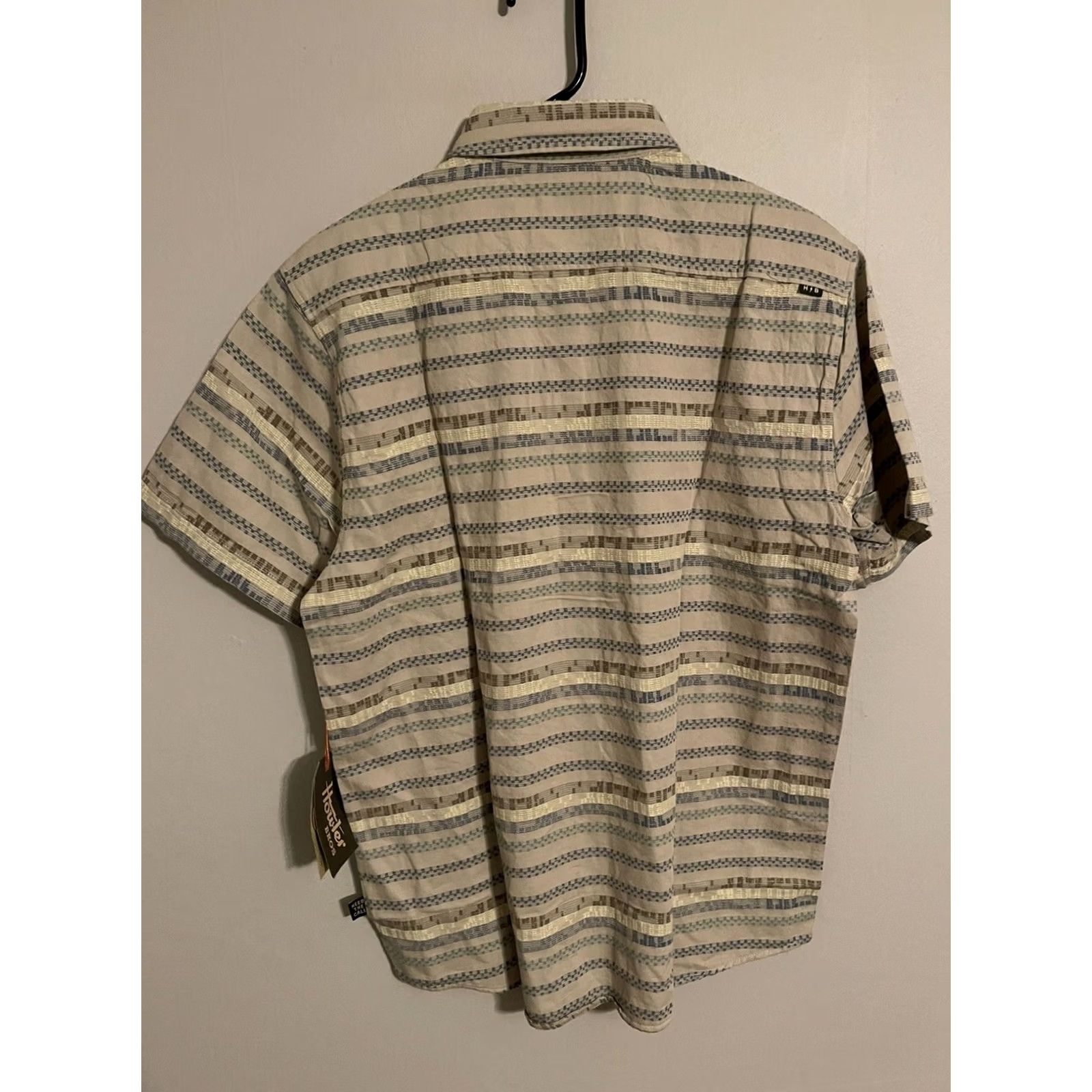 Howler Brothers Howler Bros San Gabriel Mescal Jacquard Oyster S/S Shirt - Men's M - Multicolor, Plaid, Button-Up, Short Sleeve Size US M / EU 48-50 / 2 - 6 Thumbnail