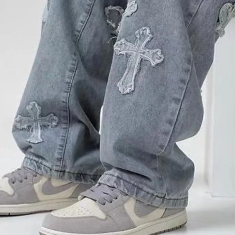 Jean × Vintage Streetwear Cross Baggy Jeans Size US 32 / EU 48 - 5 Thumbnail