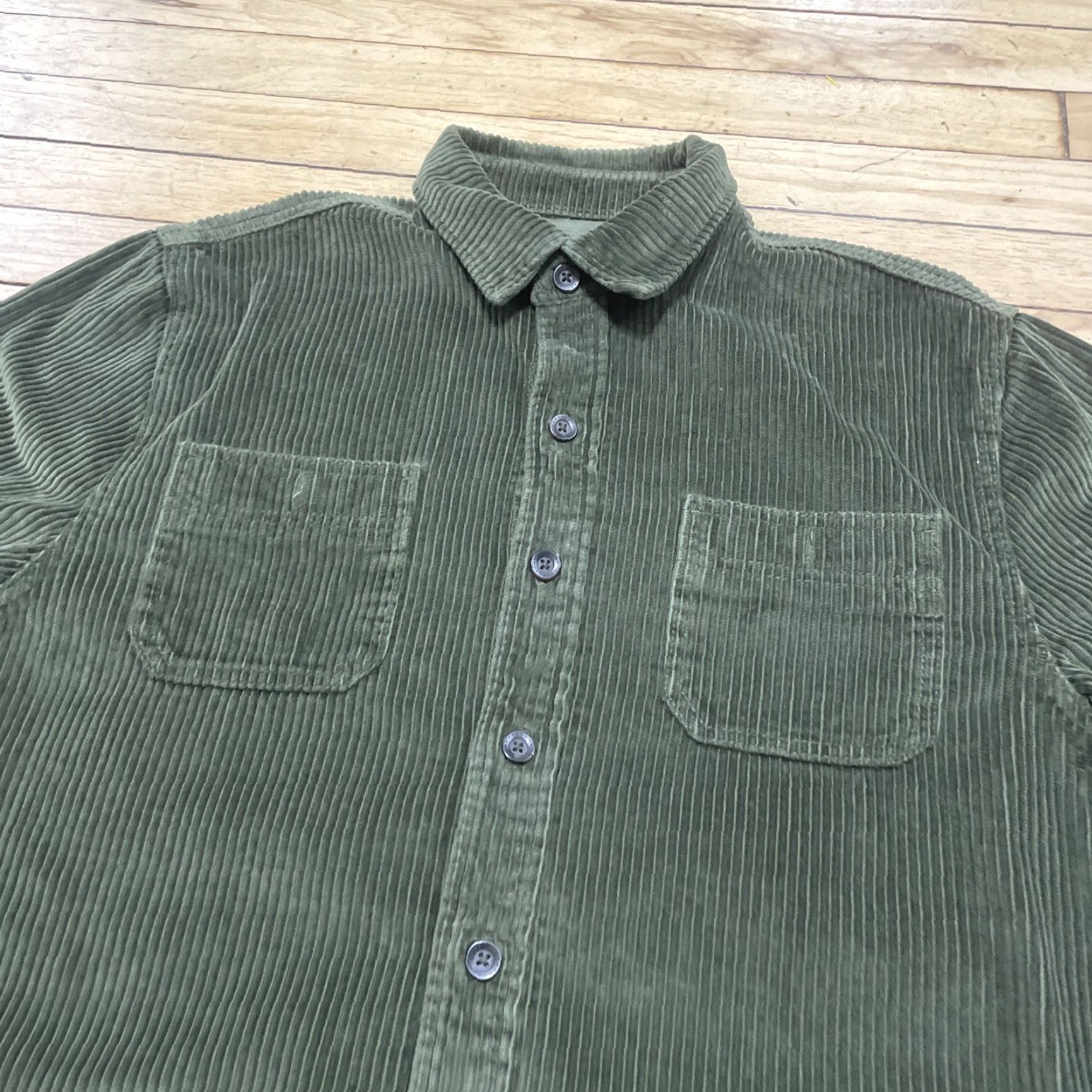 Weatherproof Weatherproof VTG 90s Corduroy Jacket Mens M Green Button Coat Shacket Grunge M Size M / US 6-8 / IT 42-44 - 3 Thumbnail