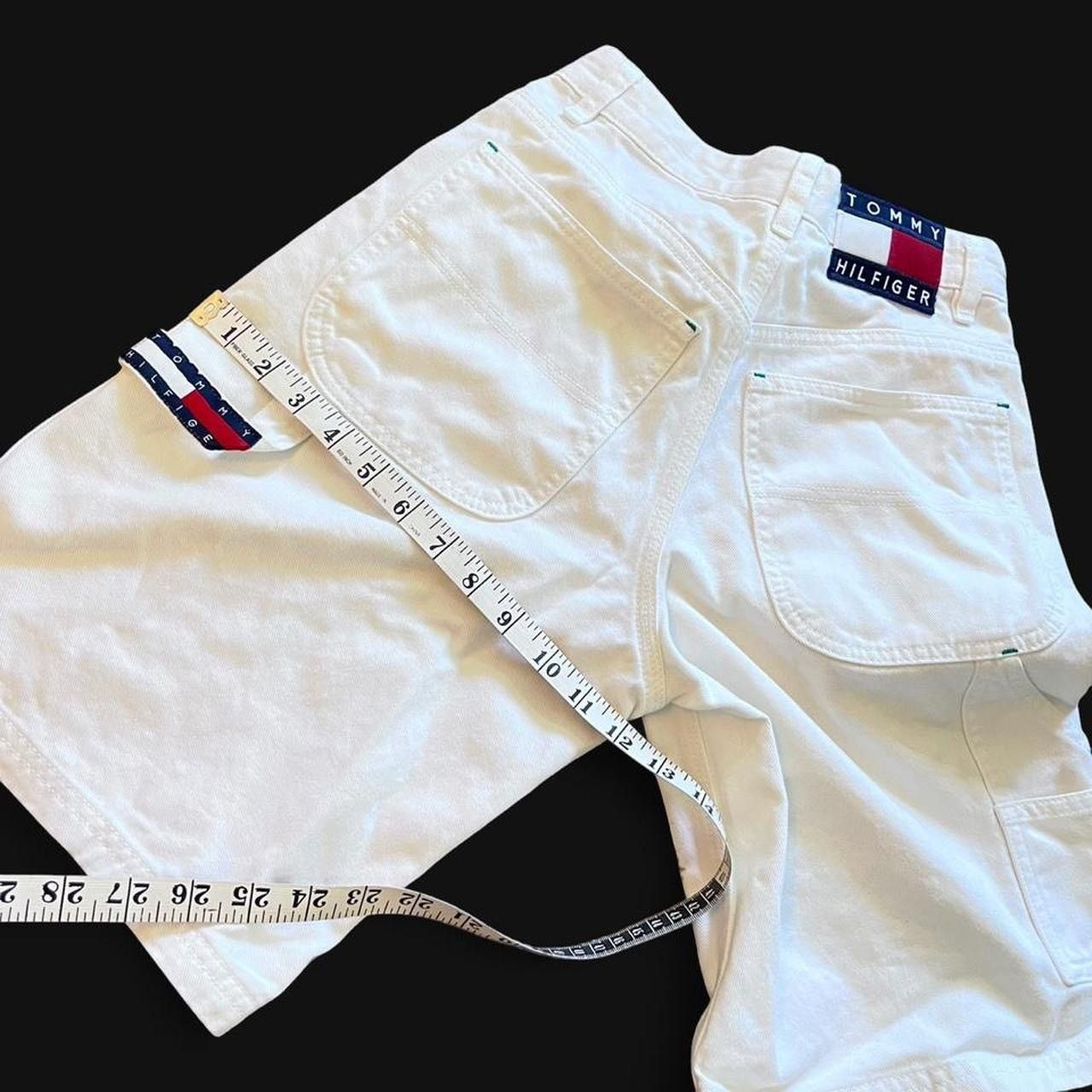 Tommy Hilfiger TOMMY HILFIGER • 1990s WHITE CARGO HIGH WAIST SHORTS XXS XS Size 24" / US 00 / IT 34 - 4 Thumbnail
