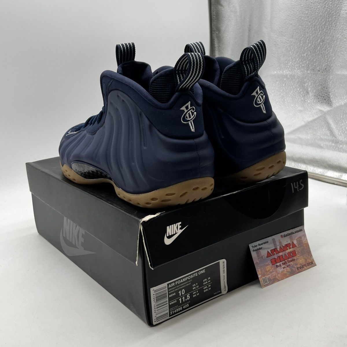 Nike Air Foamposite one midnight navy Size US 10 / EU 43 - 4 Thumbnail