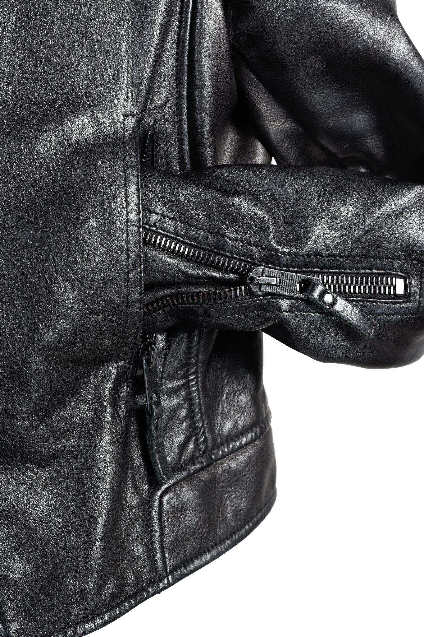 Acne Studios Balenciaga Black Lambskin-Leather Moto Jacket Size M / US 6-8 / IT 42-44 - 8 Thumbnail