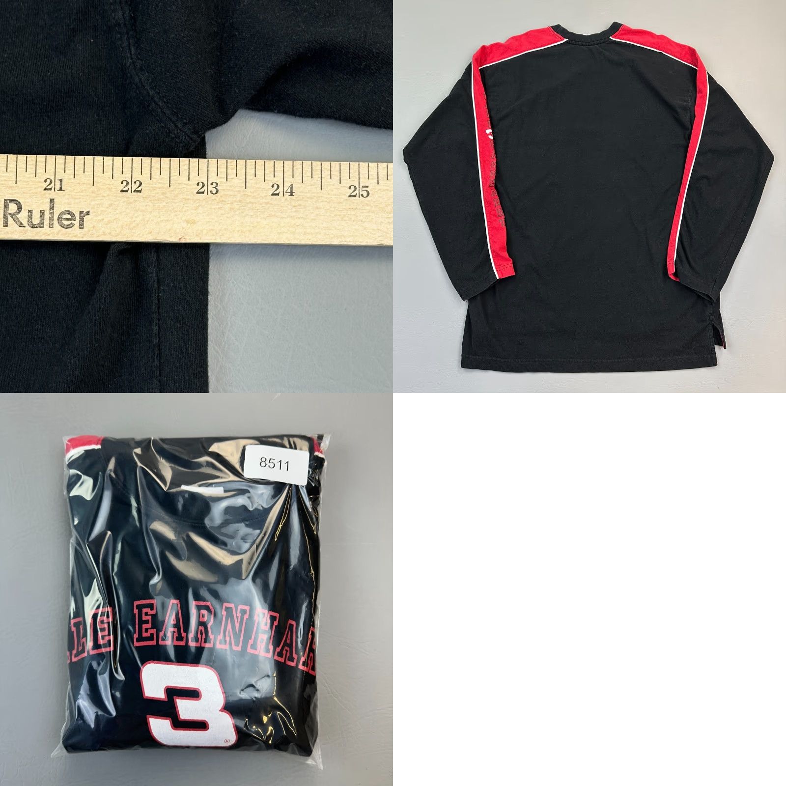 NASCAR VINTAGE NASCAR Shirt Mens XL Black Dale Earnhardt Senior #3 Long Sleeve Y2K Size US XL / EU 56 / 4 - 8 Thumbnail
