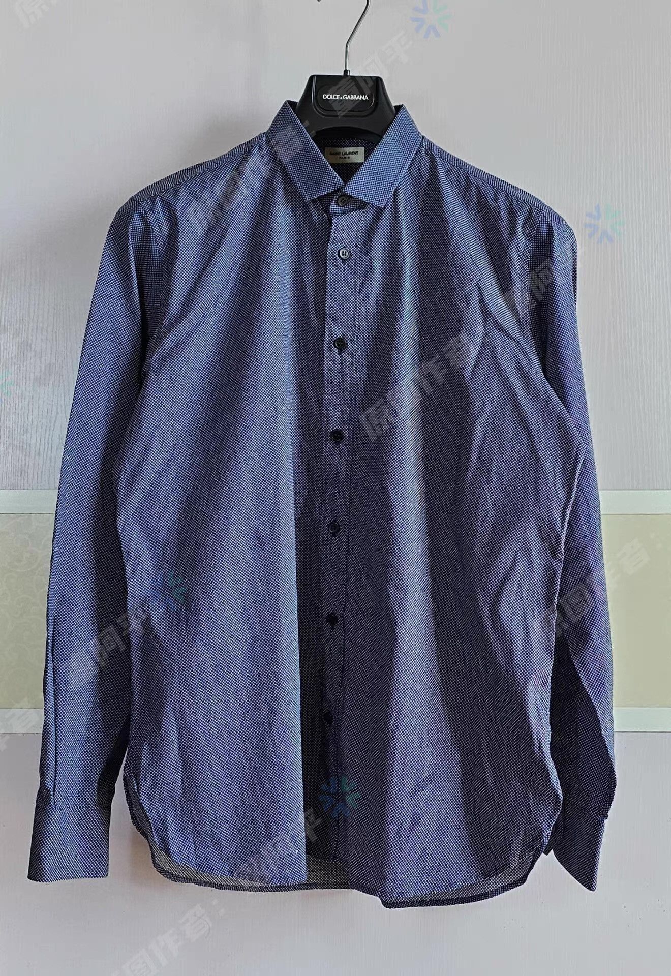 Saint Laurent Paris Blue Long-Sleeve Button-Up Shirt Size US XXS / EU 40 - 1 Thumbnail