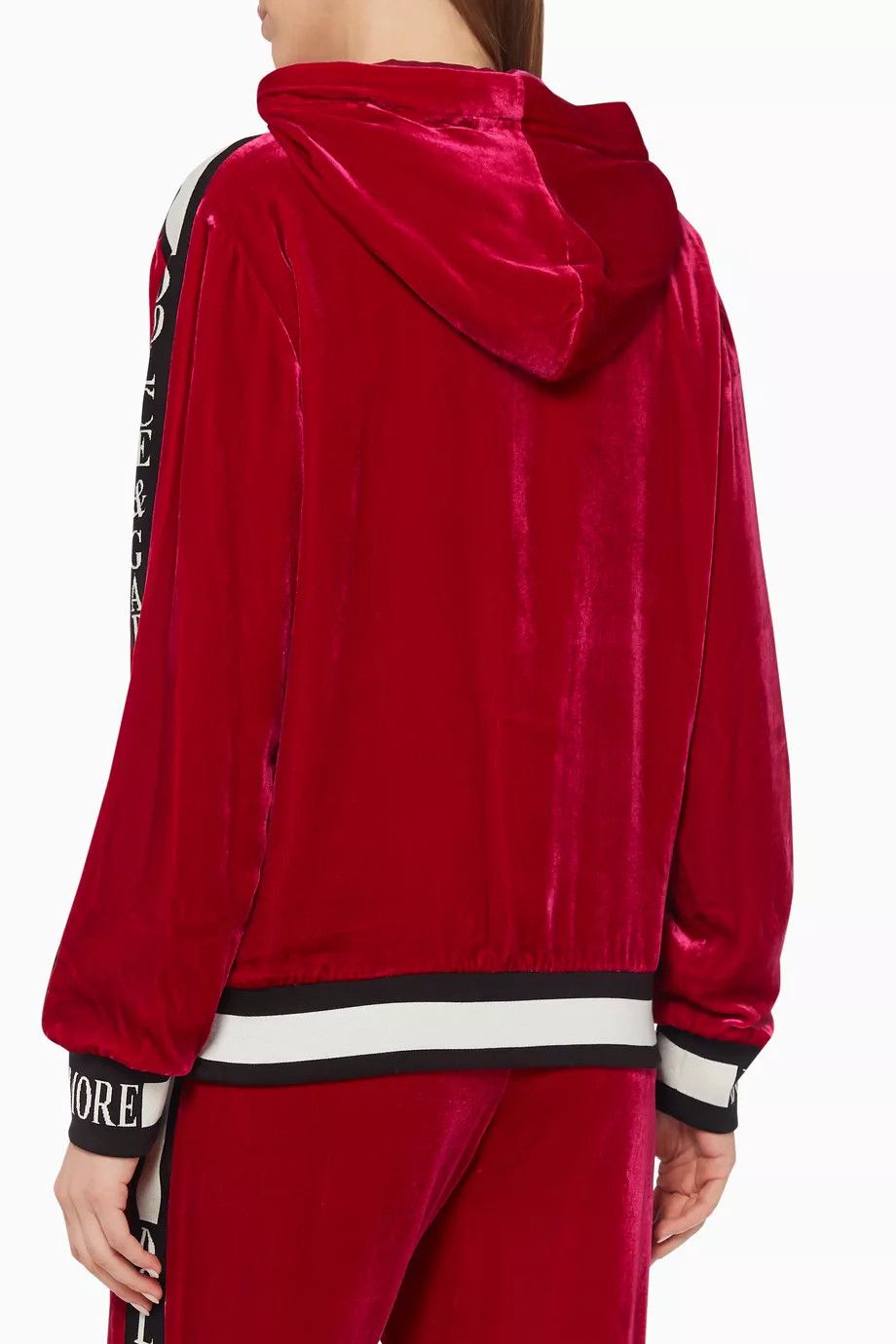 Dolce & Gabbana o1y0925 Velvet Hoodie in Fuchsia Size XS / US 0-2 / IT 36-38 - 3 Thumbnail