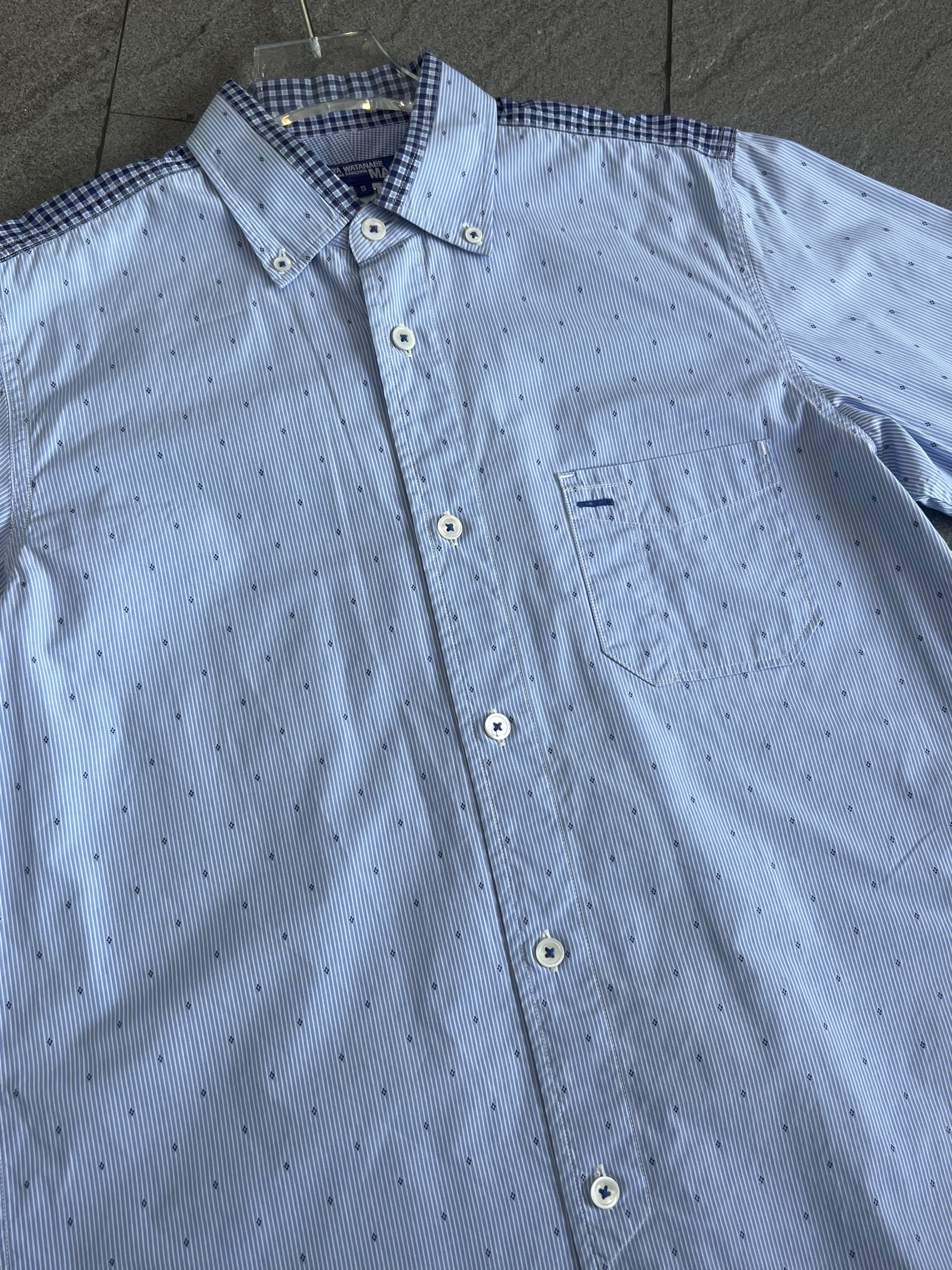 Junya Watanabe Junya Watanabe Comme des Garçons Blue Striped Gingham Shirt Size US M / EU 48-50 / 2 - 3 Thumbnail