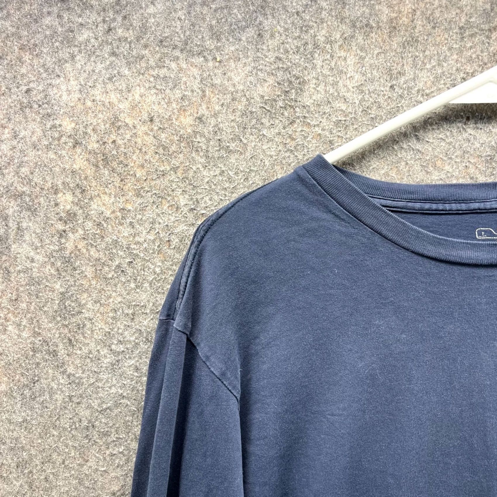 Vineyard Vines Vineyard Vines Shirt Mens Small Blue Long Sleeve Whale USA Flag Logo Crewneck Size US S / EU 44-46 / 1 - 5 Thumbnail