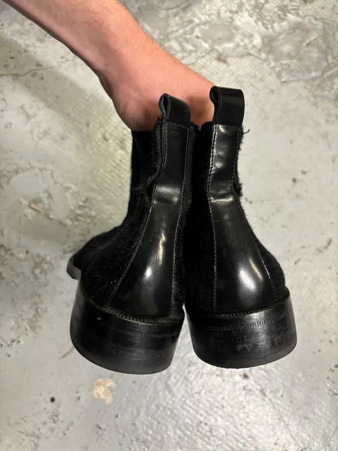 Dolce & Gabbana Dolce & Gabbana Black Calf Hair Chelsea Boots Size US 7 / EU 40 - 9 Thumbnail