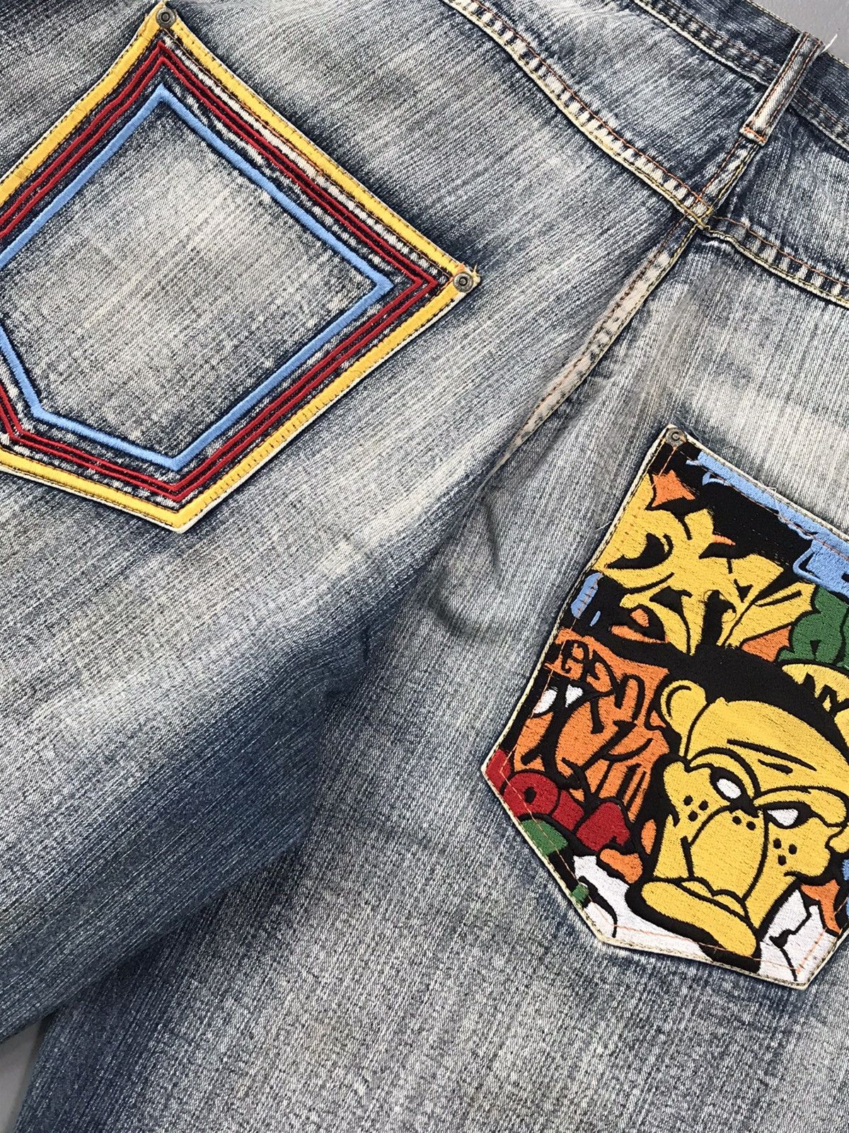 JNCO × Southpole × Vintage Crazy vintage fool jeans angry monkey 🐵 denim jort Size US 40 / EU 56 - 11 Thumbnail