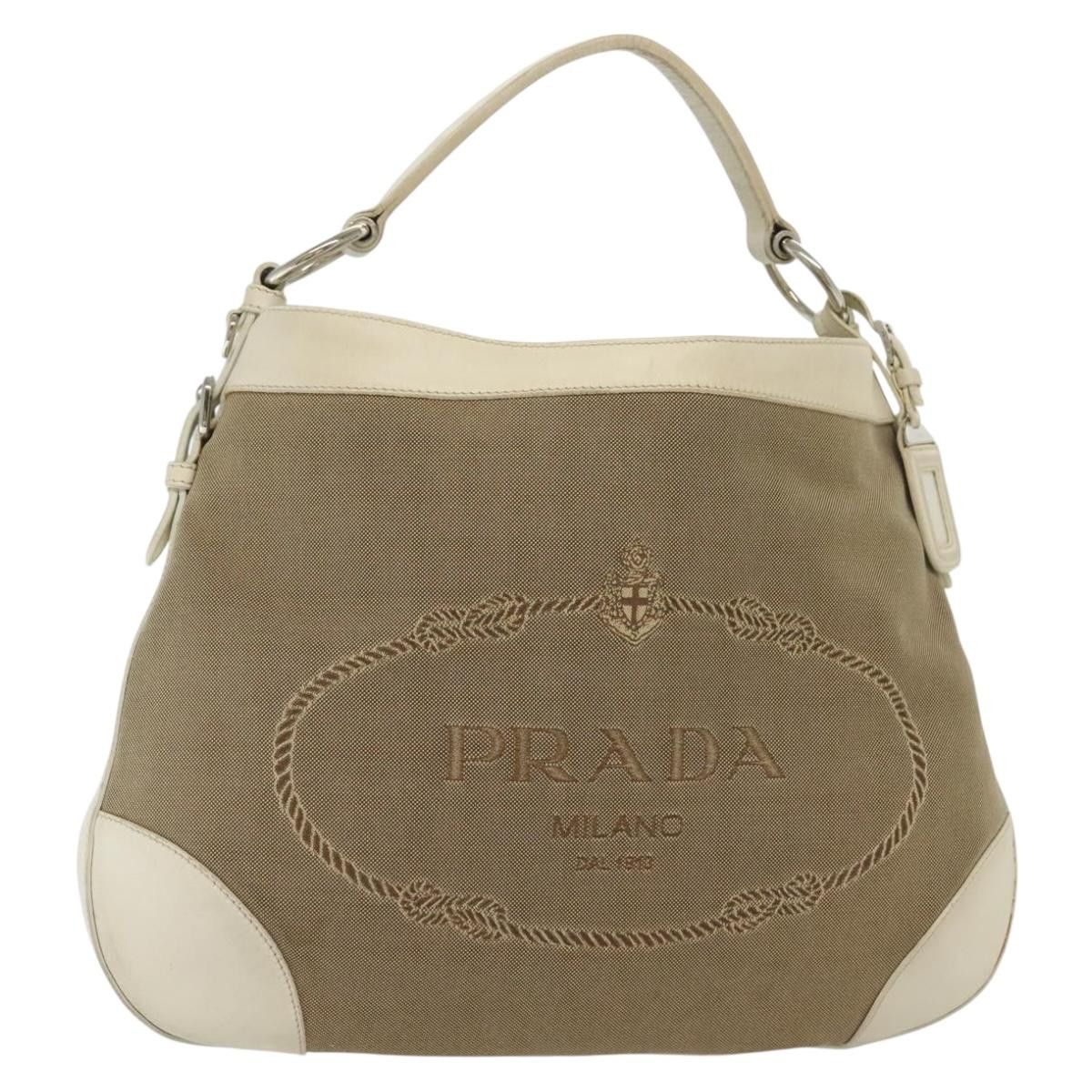 Prada PRADA Shoulder Bag Canvas Beige Silver Size ONE SIZE - 1 Thumbnail
