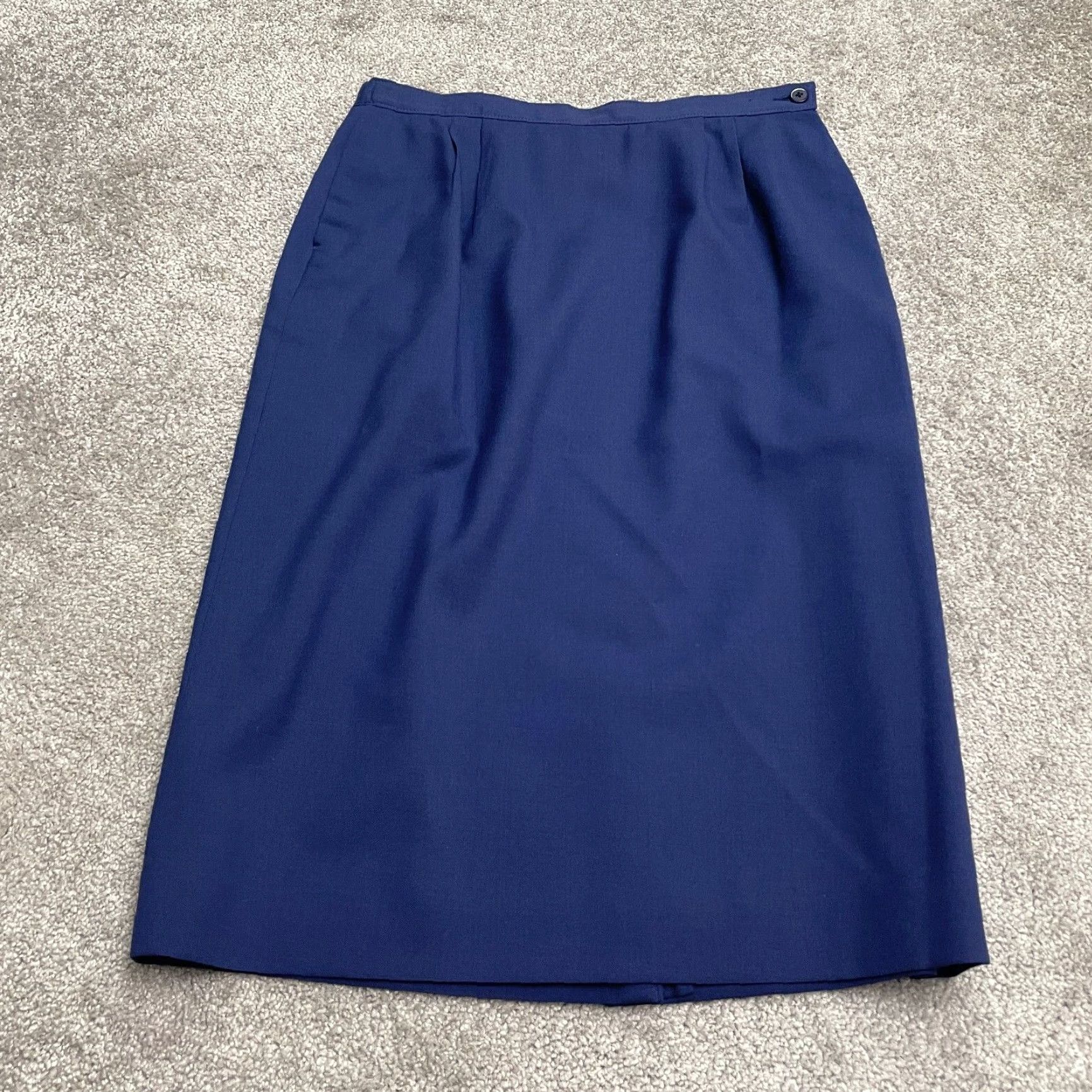 Pendleton Pendleton Wool Midi Pencil Skirt Womens 12 Blue Pockets Line Business Work Size 34" / US 12 / IT 48 - 2 Thumbnail