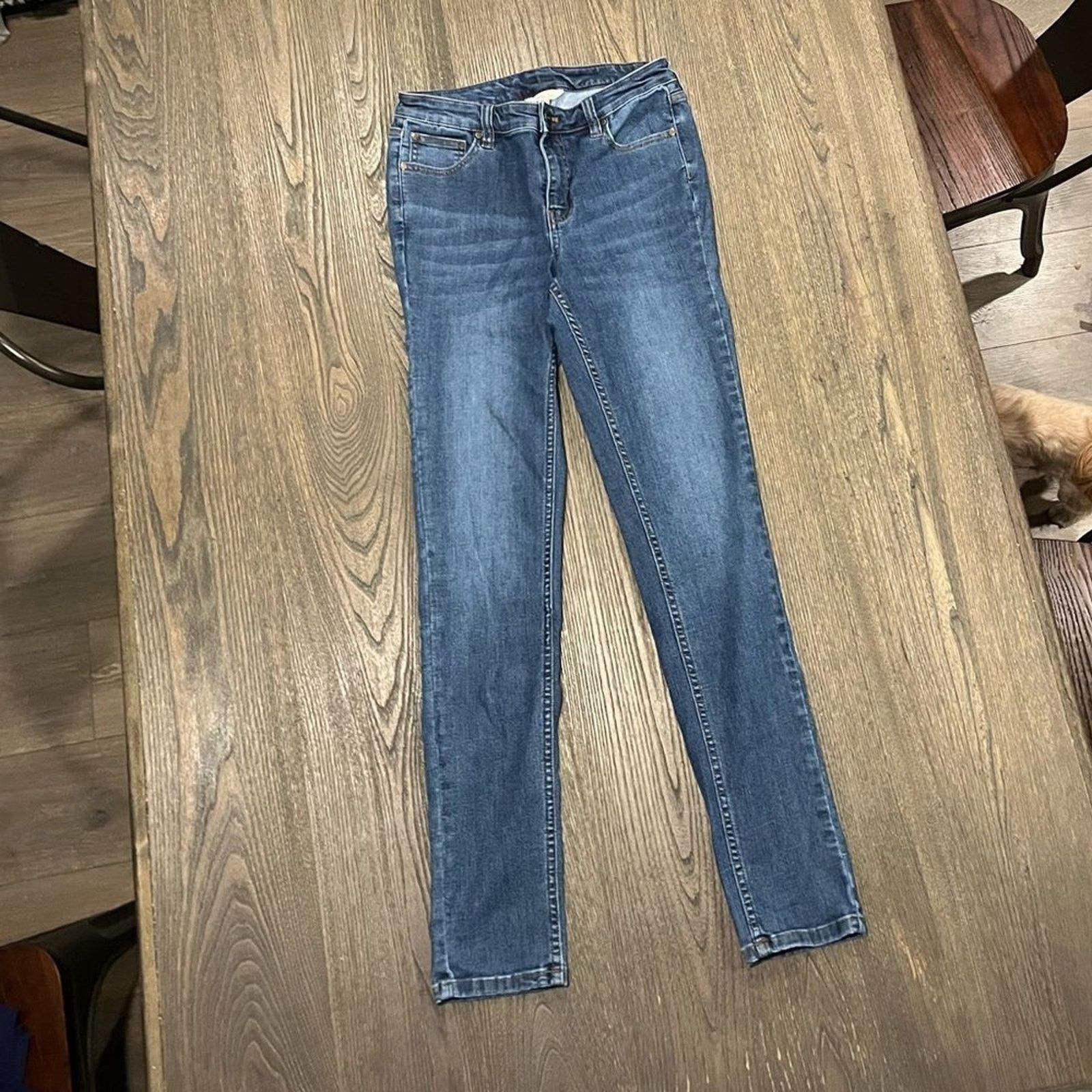 Vintage Matilda Jane Skinny Jeans Mid Rise Fading Whiskering Size 6 Size 28" / US 6 / IT 42 - 1 Thumbnail