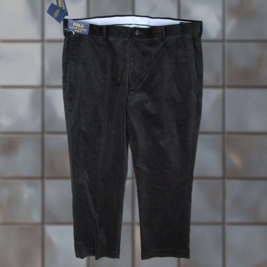 Polo Ralph Lauren Polo Ralph Lauren Dress Pants Mens 40x30 Black Corduroy Classic Fit Stretch Size US L / EU 52-54 / 3 - 1 Thumbnail