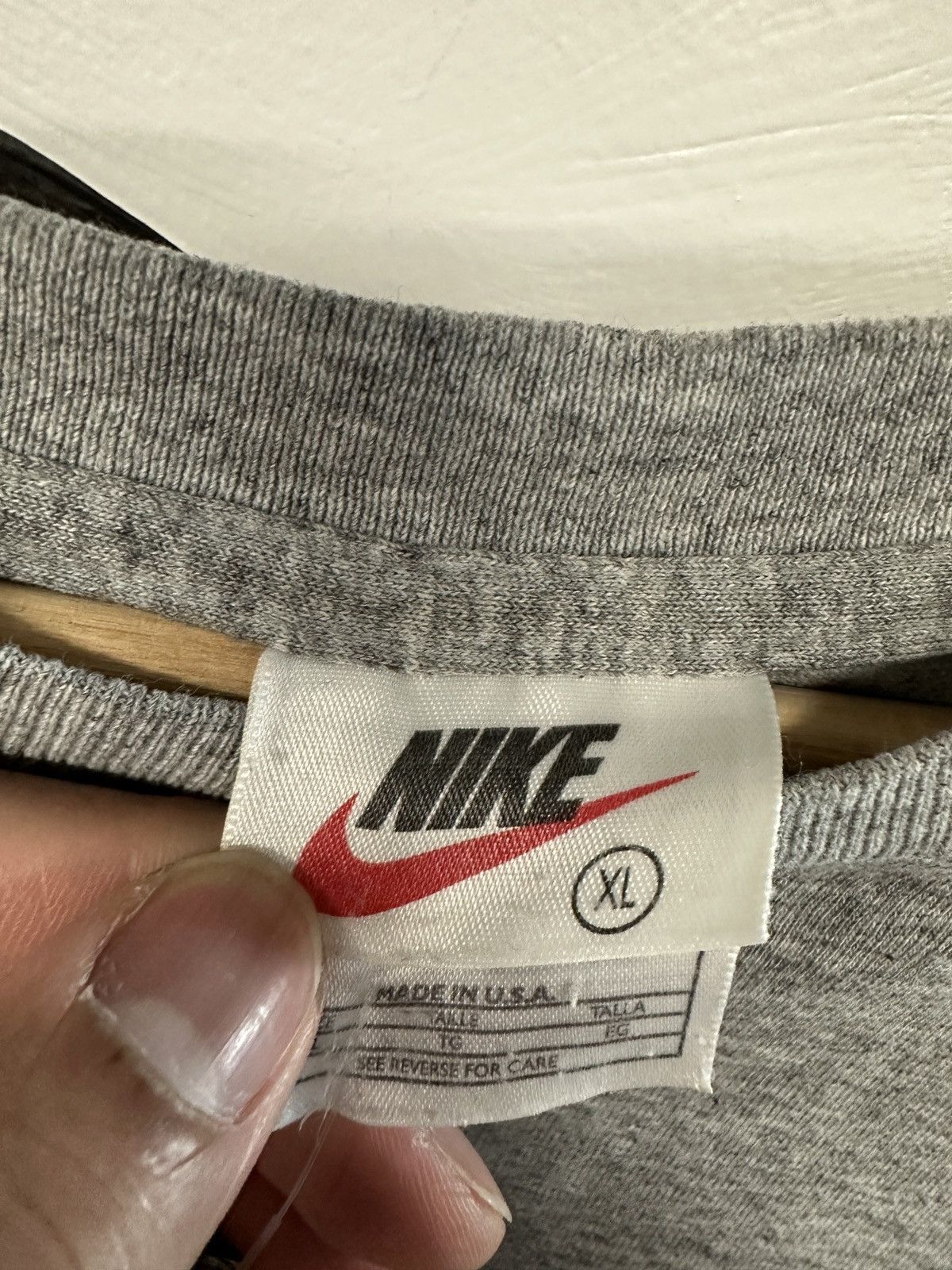 Nike × Vintage Vintage 90s Nike Just Do It Track & Field Tee Size XL Size US XL / EU 56 / 4 - 3 Thumbnail