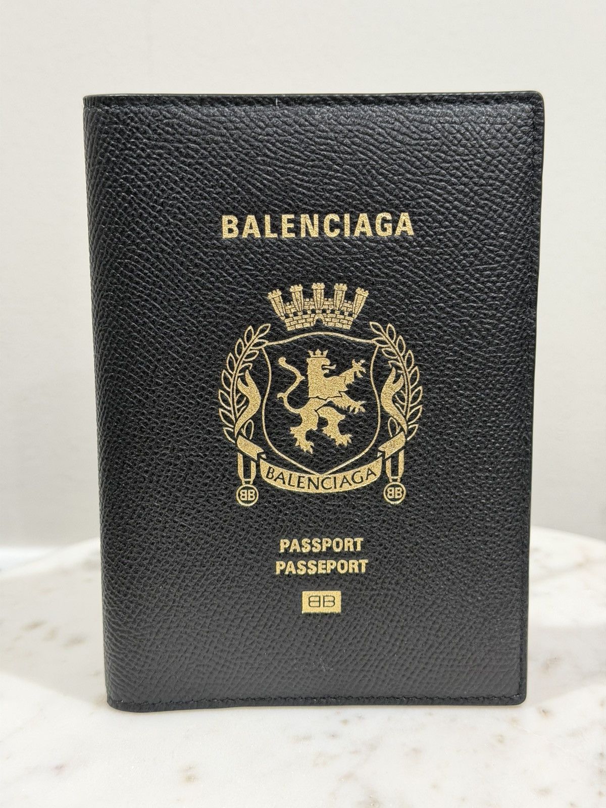 Balenciaga Balenciaga SS24 Demna Passport Black Leather Holder Wallet Size ONE SIZE - 6 Thumbnail