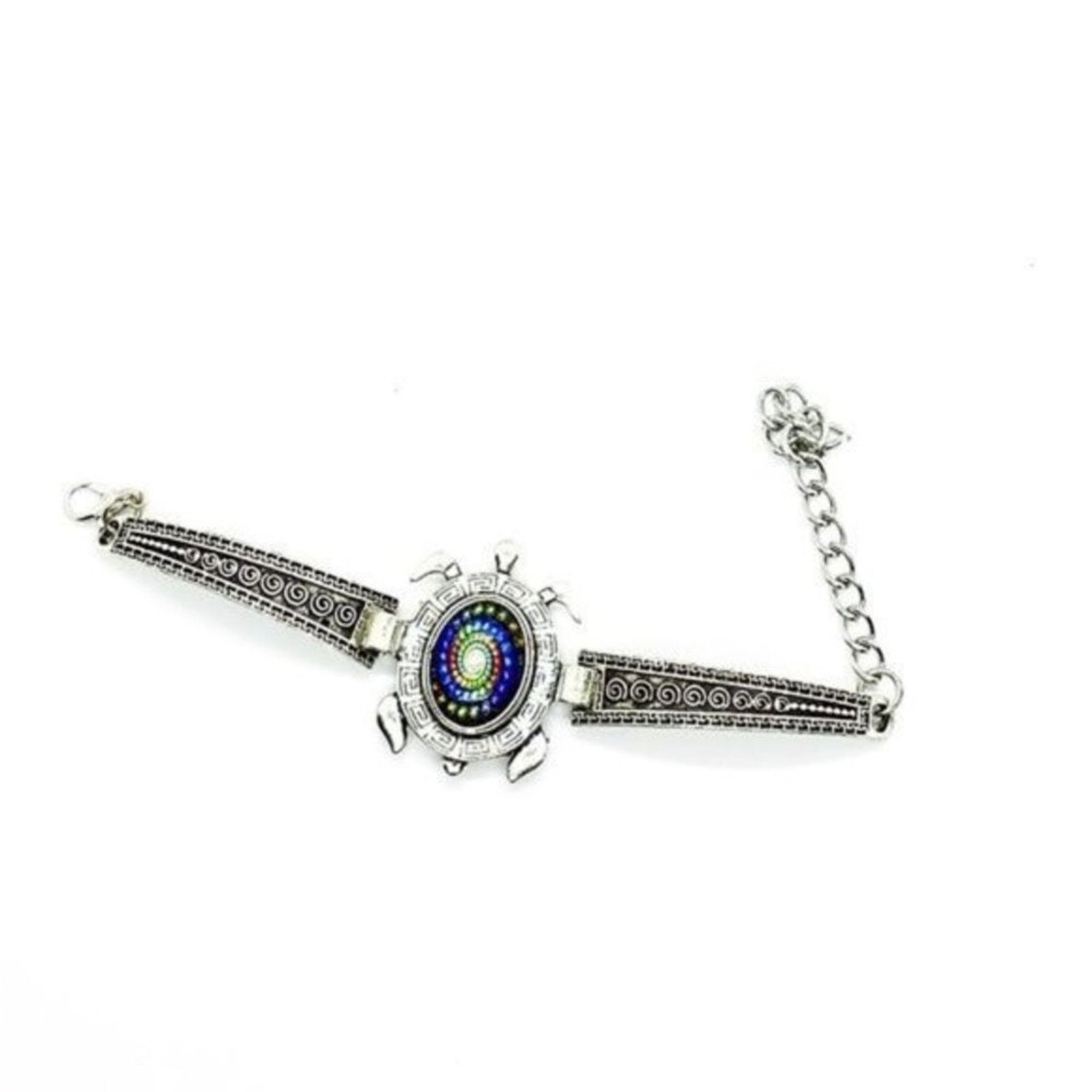 Other Boho Sea Turtle Rhinestone Silver-Tone Bracelet NWT Size ONE SIZE - 1 Thumbnail