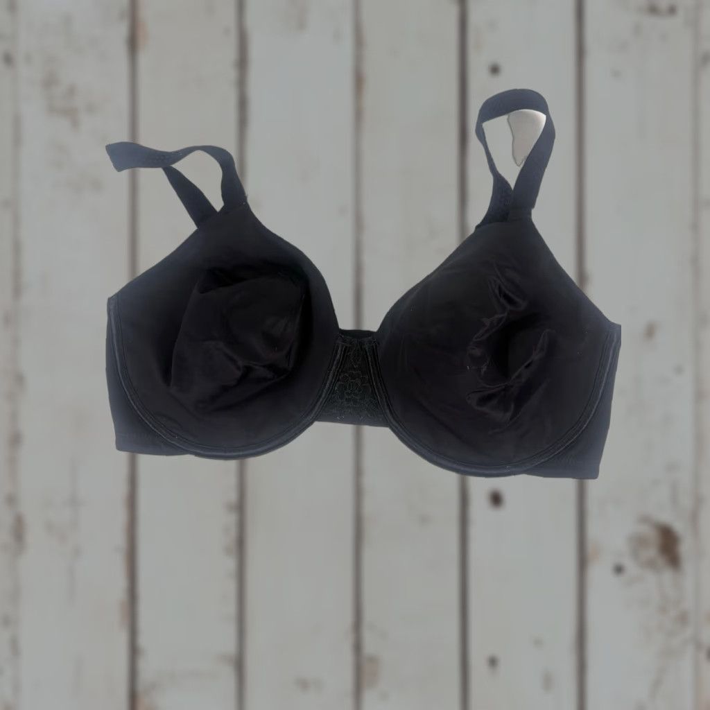Vintage Vanity Fair Black Lightly Lined Bra Womens 36DD Indonesia Size ONE SIZE - 1 Thumbnail