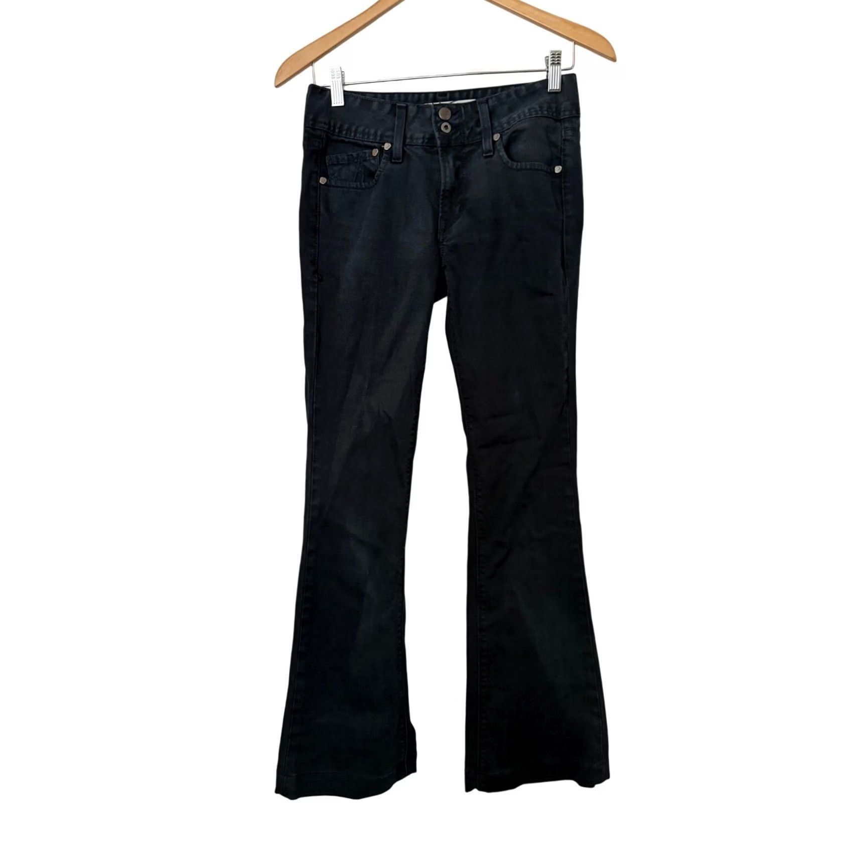 Denime The ProportionofBlu Denim Jeans Mid Rise Boot Cut Dark Blue w/Pockets -26 Women Jeans Bootcut Dark Blue 26 Size 26" / US 2 / IT 38 - 2 Thumbnail