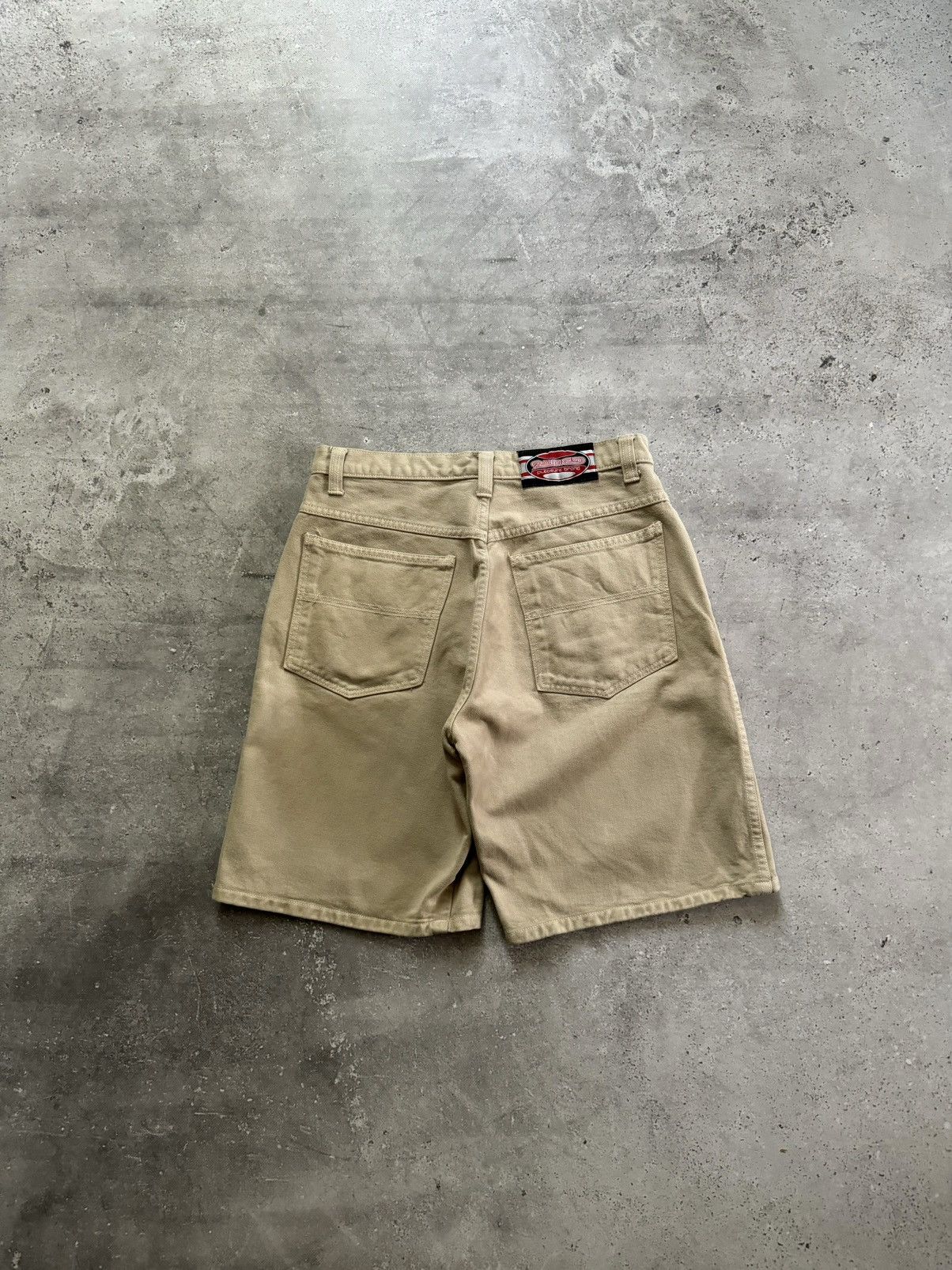 Tony Hawk × Vintage Vintage 90s 26 Red Skateboarding USA Jeans Beige Shorts Size US 31 - 6 Thumbnail