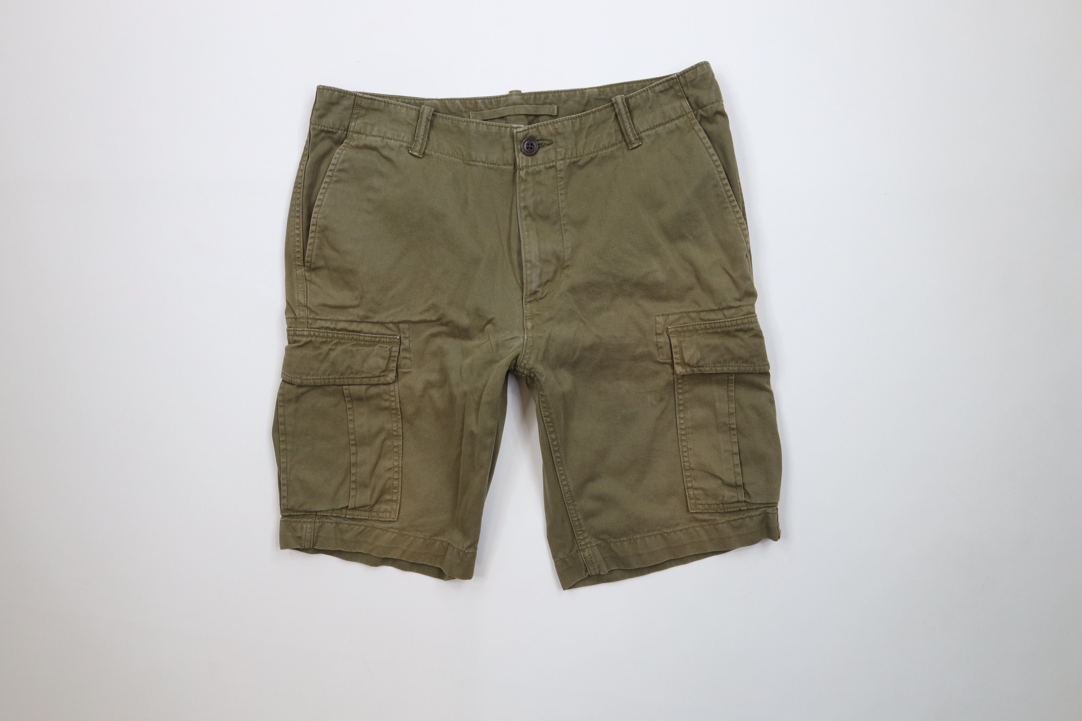 Lands' End Vintage 90s Lands End Heavyweight Cargo Shorts Green Cotton Size US 36 / EU 52 - 1 Thumbnail