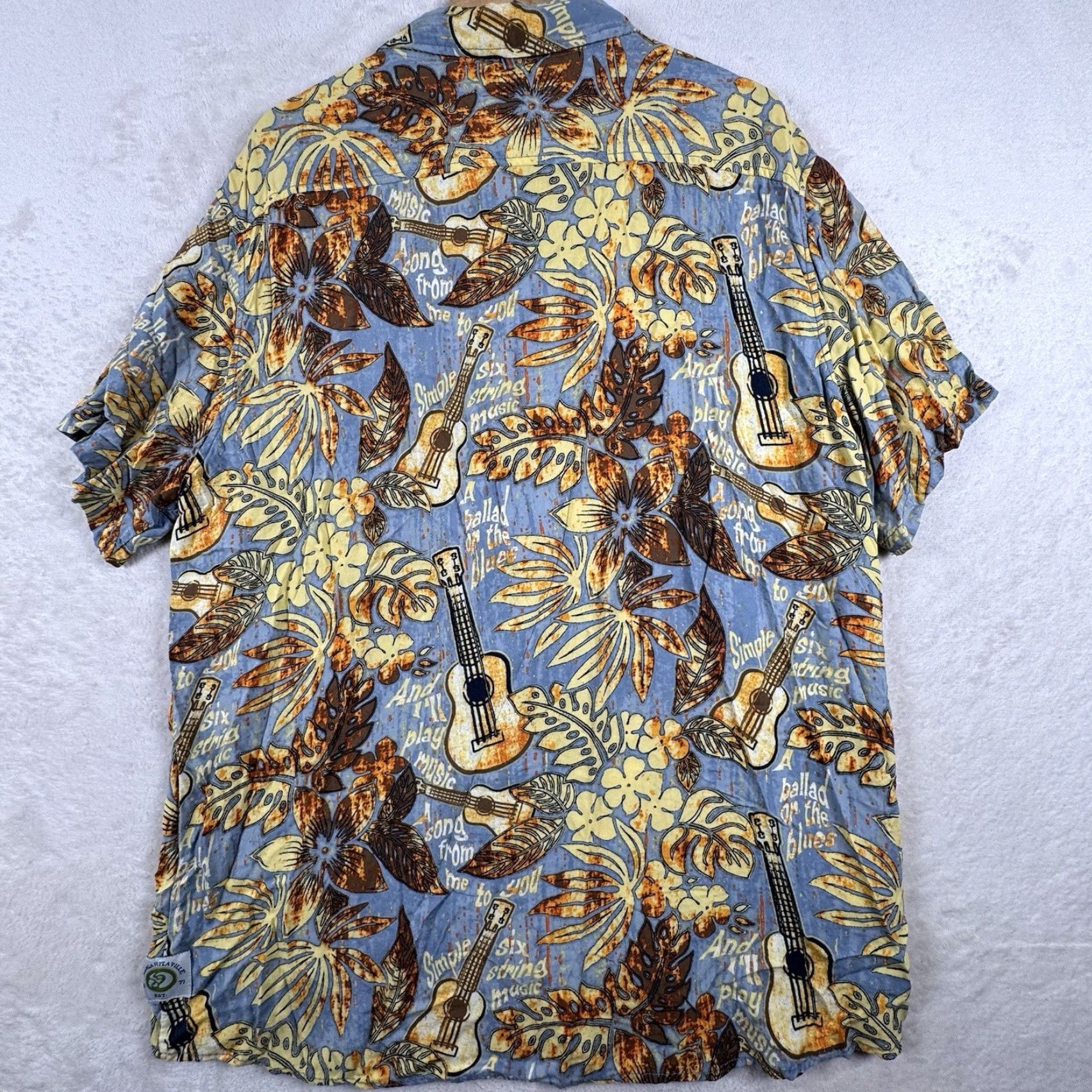 Vintage Margaritaville Men Shirt Size XXL Button Up Beach Tropical Cruise Guitar Rayon Size US XXL / EU 58 / 5 - 3 Thumbnail