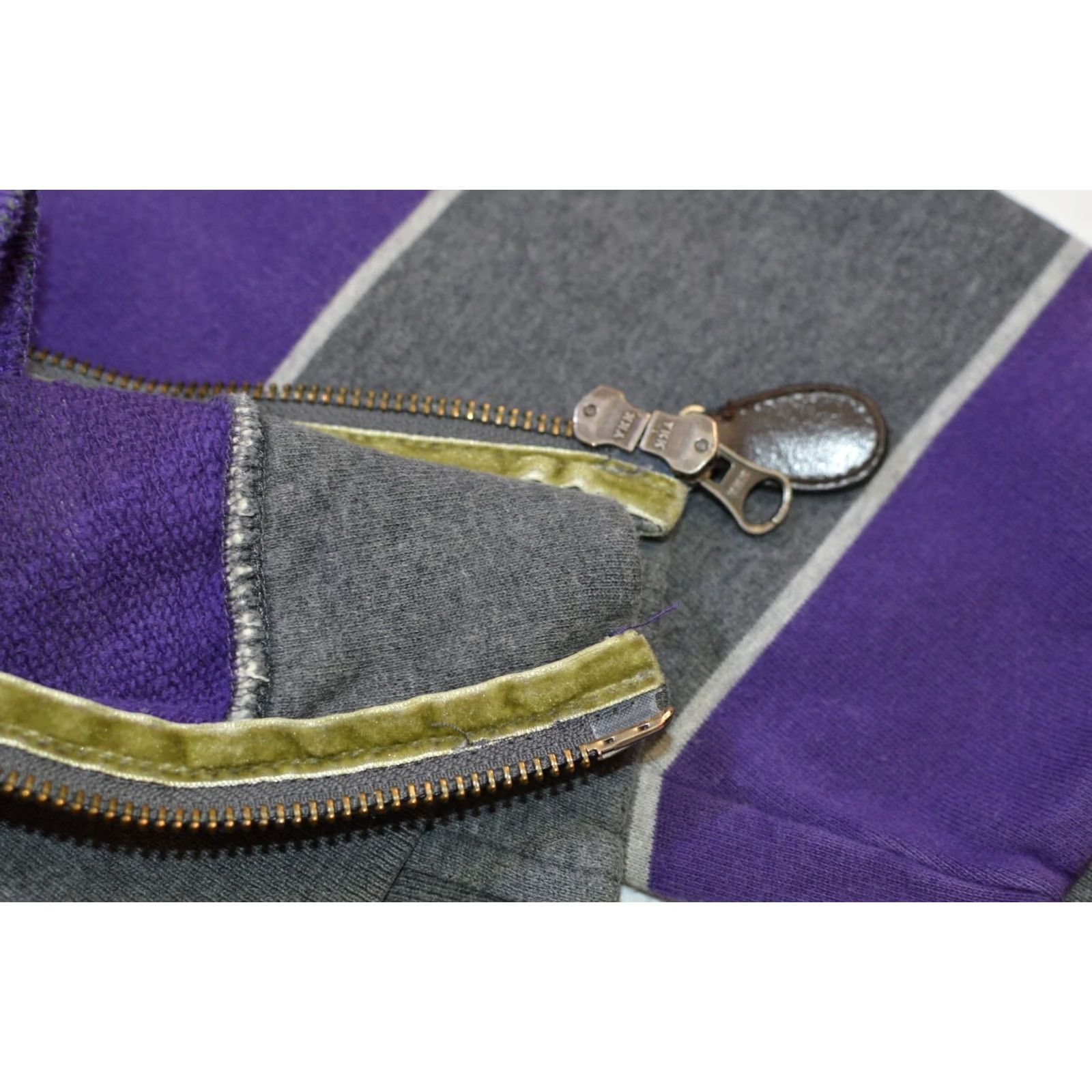La Martina La Martina New York Hampton Full-Zip Striped Cotton Sweatshirt M Gray Purple Mens Size US M / EU 48-50 / 2 - 7 Thumbnail