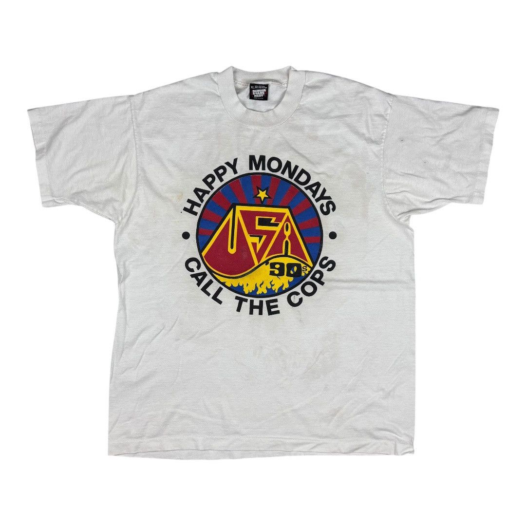 Band Tees Vintage Happy Mondays – Call the Cops” 90s Size US XL / EU 56 / 4 - 1 Thumbnail