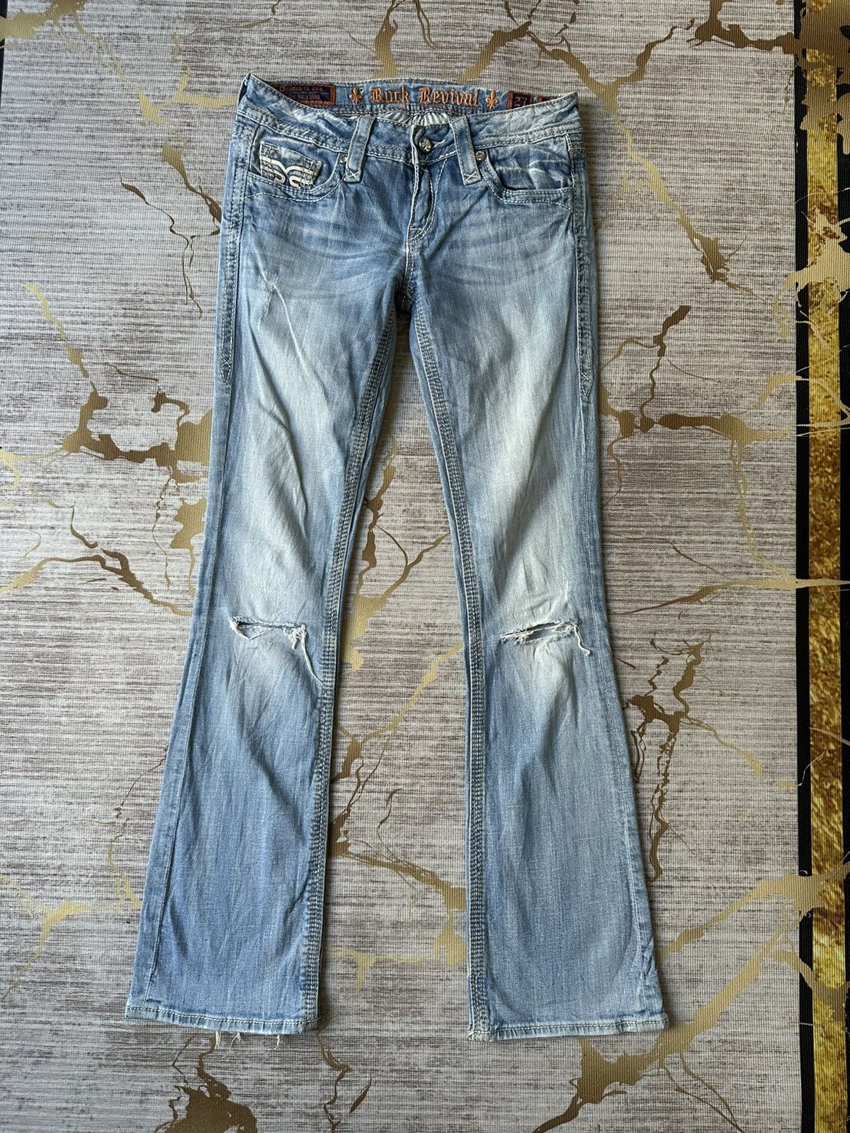Rock Revival FLARE Rock Revival Distressed Jeans Size 28" / US 6 / IT 42 - 3 Thumbnail