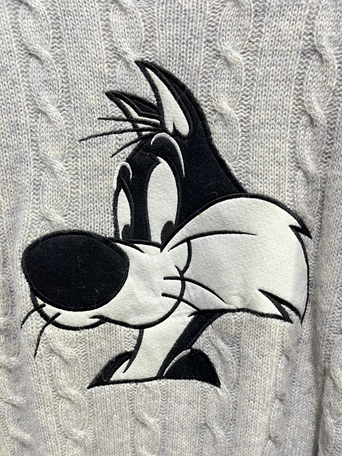Warner Bros Sylvester Pussycat Looney Tunes Cartoon Wool Sweater 1993s Size US M / EU 48-50 / 2 - 2 Thumbnail