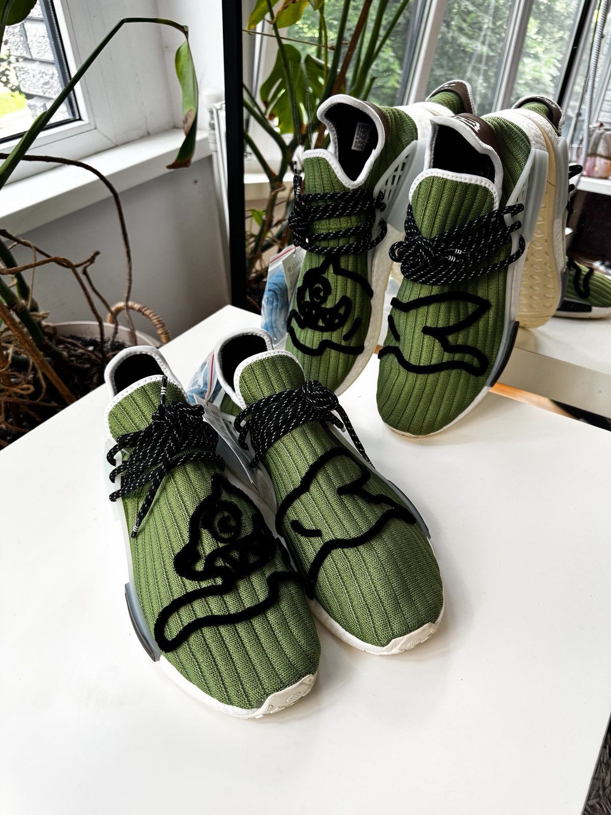 Adidas Bbc Ice Cream X Pharrell X Nmd Human Race Running Shoes in Green, Men's (Size 11)