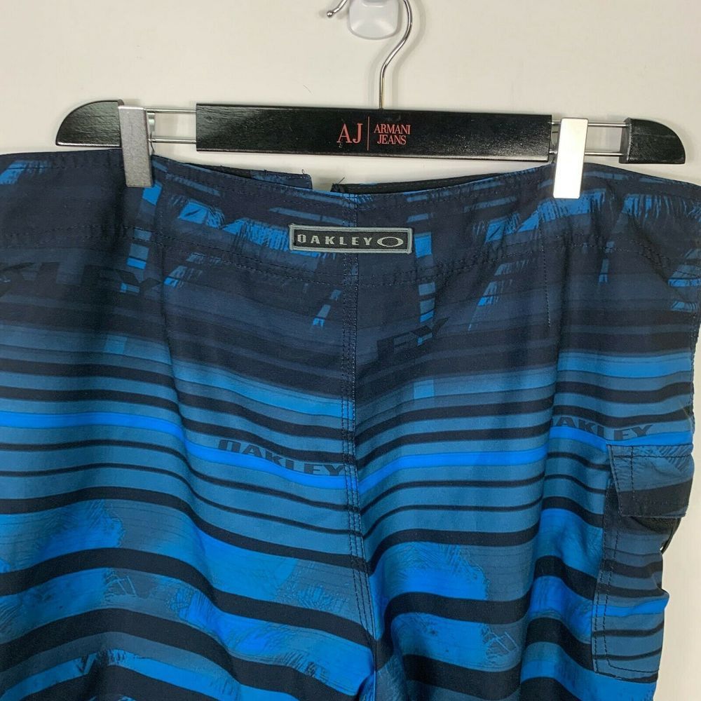 Oakley Oakley 36 Swim Trunks Surf Board Shorts Blue Swimming Stripe Size US 36 / EU 52 - 6 Thumbnail