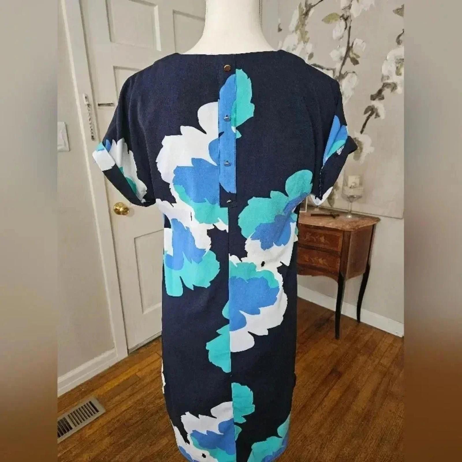 Designer A New Day Floral Print Shift Dress - Perfect for Summer! #42 Size XS / US 0-2 / IT 36-38 - 3 Thumbnail