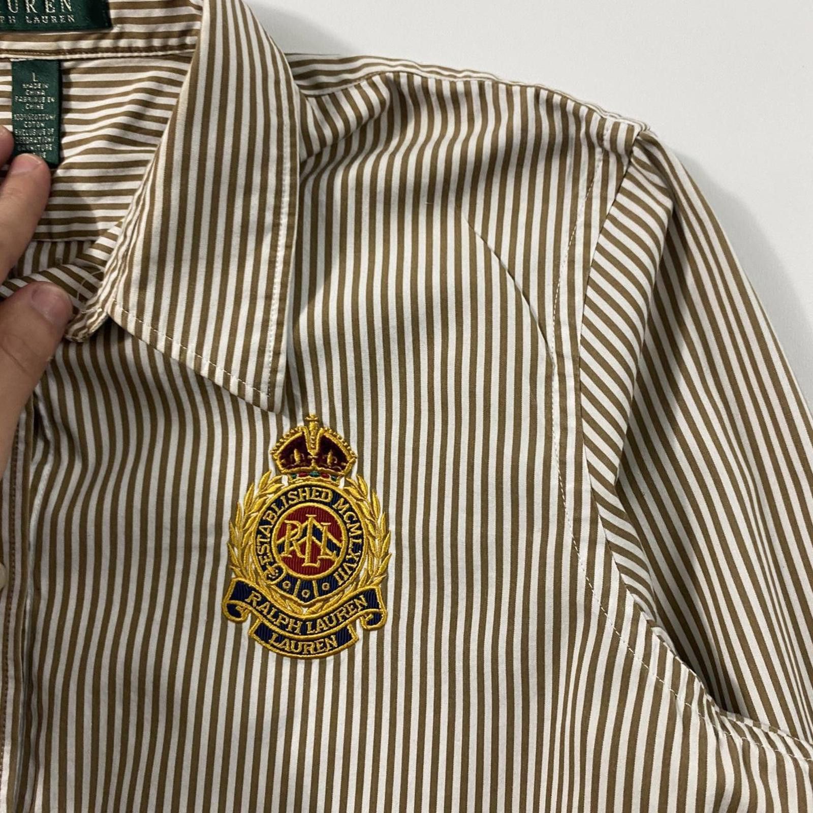 Lauren Ralph Lauren Vintage Lauren Ralph Lauren Womens Button Up Shirt Size L / US 10 / IT 46 - 3 Thumbnail