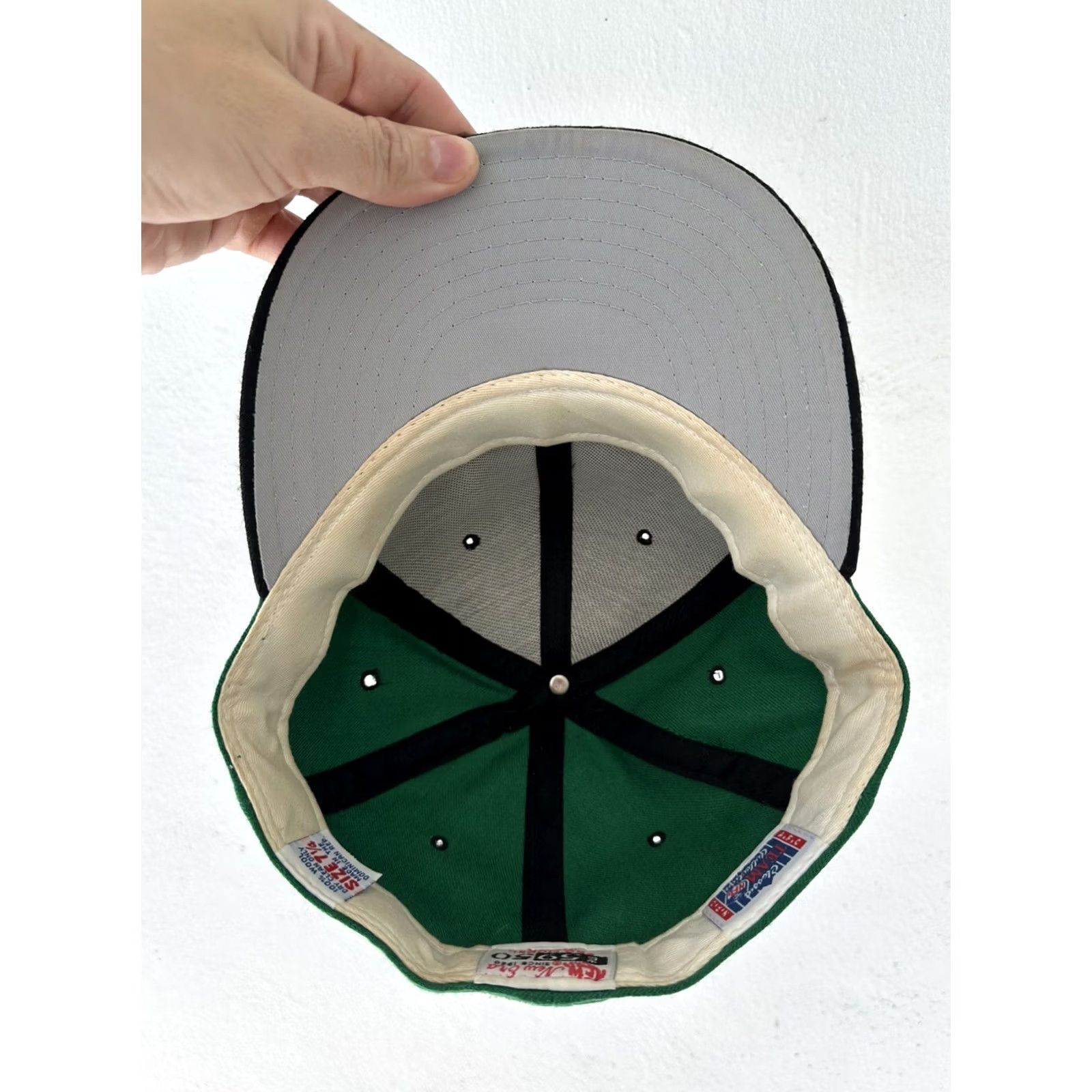 New Era VINTAGE Philadelphia Eagles New Era Pro Model Wool Hat 7 1/4 Green 90s Baseball Cap Unisex Adults Mens Boys Size ONE SIZE - 4 Thumbnail