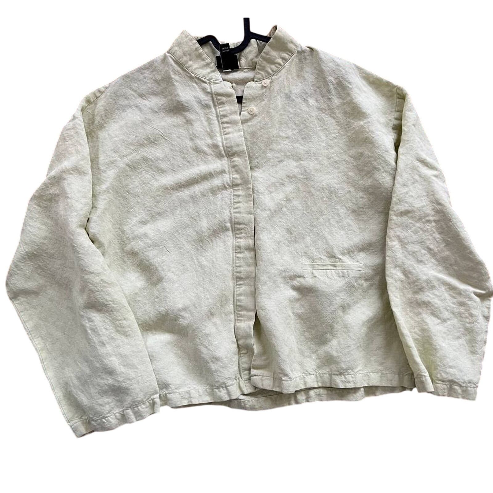 Eileen Fisher Eileen Fisher linen button down USA made top shirt M A001469 Size M / US 6-8 / IT 42-44 - 1 Thumbnail