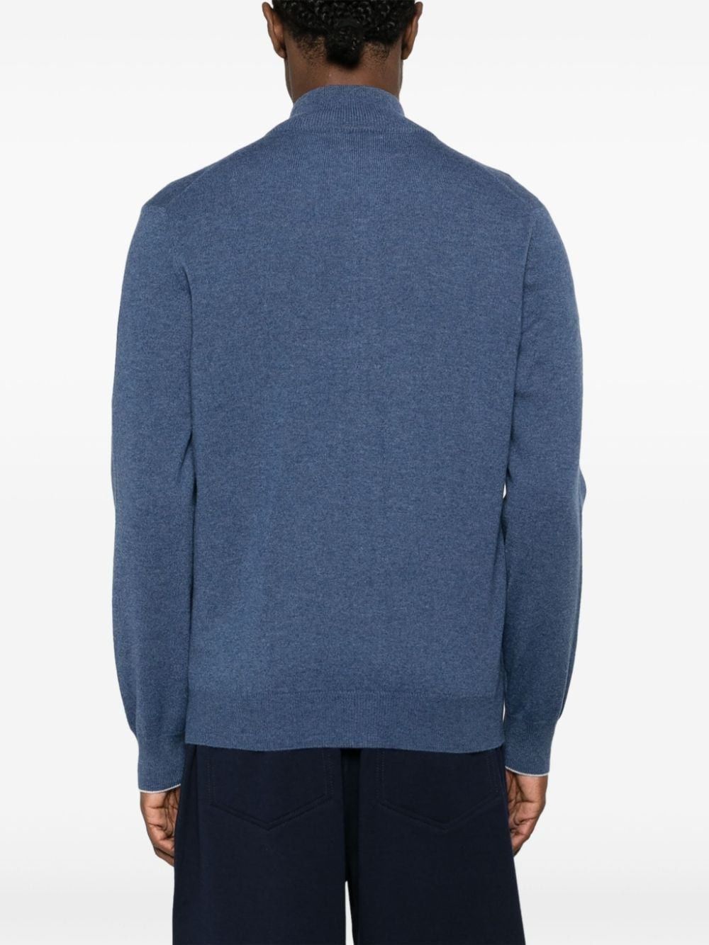 Brunello Cucinelli o1w1db10425 Cashmere Sweatshirt in Light Blue Size US XXL / EU 58 / 5 - 3 Thumbnail