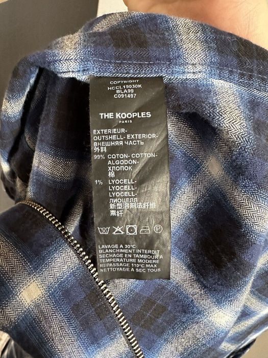 The Kooples The Koopless Check Zip Relaxed Shirt Blue Size S | Grailed