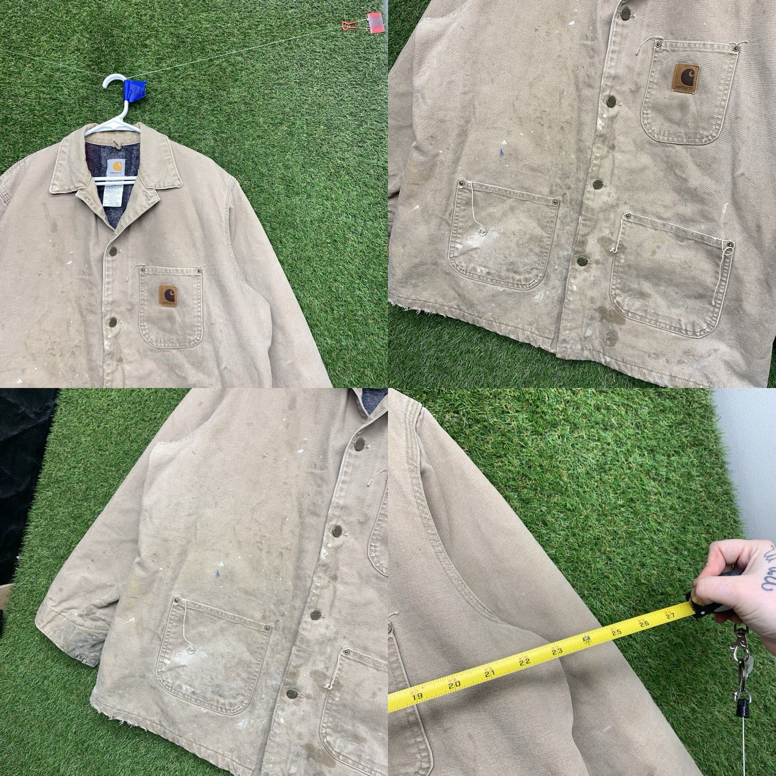 Carhartt VINTAGE Carhartt Jacket Men L Brown Canvas Lined Bomber Workwear Coat C58 CHT J97 Insulation Polyester Short Description? Size US L / EU 52-54 / 3 - 8 Thumbnail