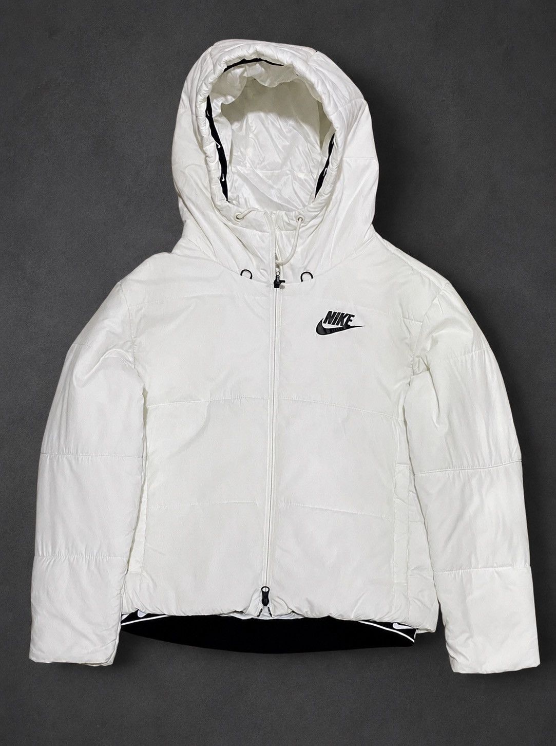 Nike Nike Sportswear White Hooded Puffer Jacket Size L Size L / US 10 / IT 46 - 1 Thumbnail
