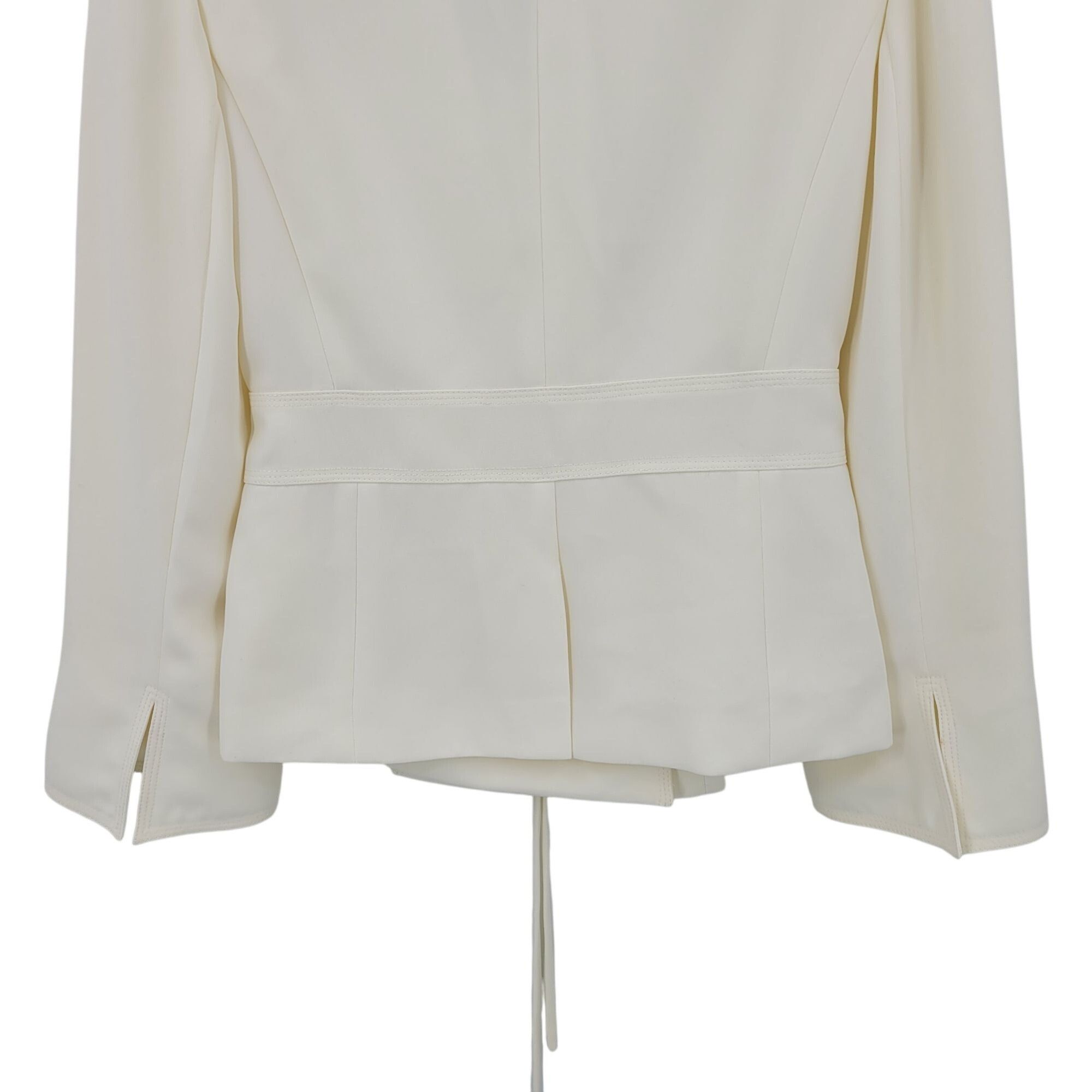 Anne Klein Vtg womens Petite White Single Breasted Blazer Jacket Sz 10P Size L / US 10 / IT 46 - 9 Thumbnail