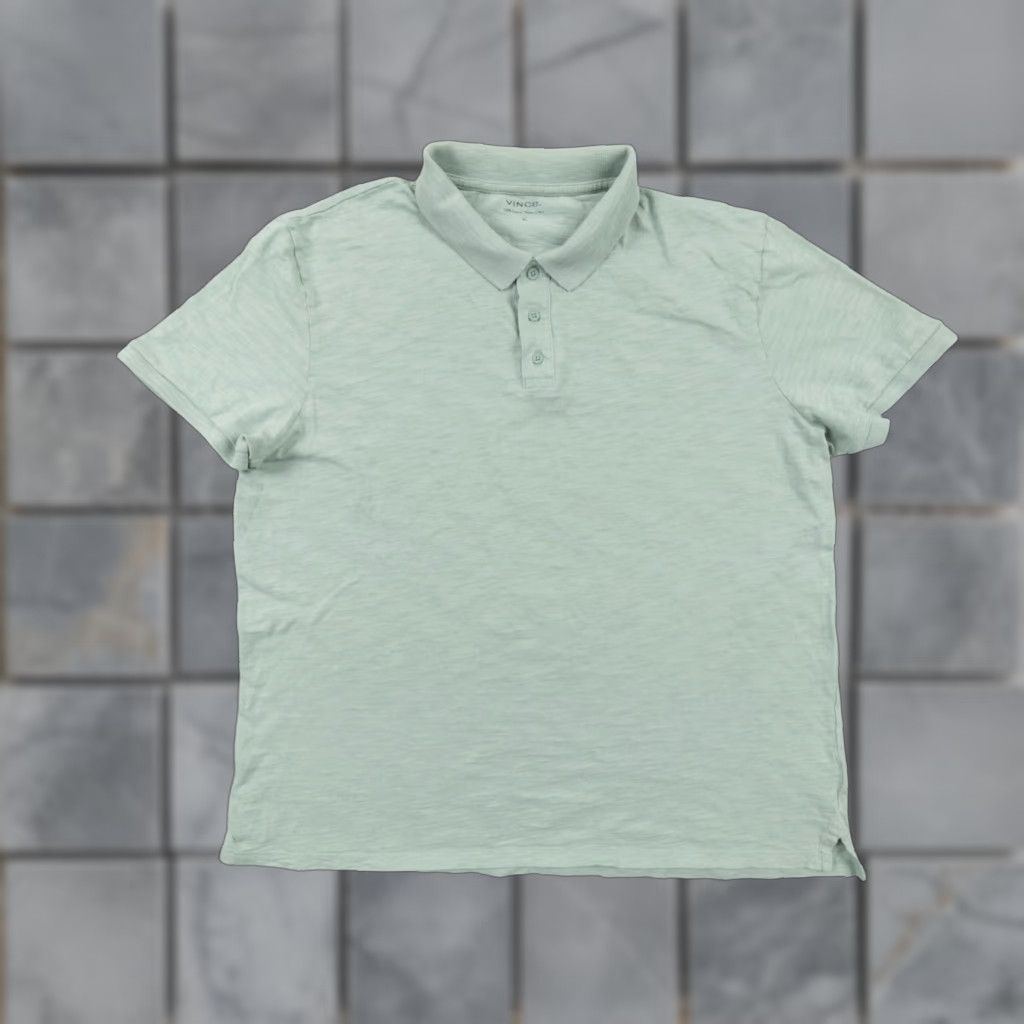 Vince Vince Polo Shirt Adult XL Green Short Sleeve Knit Cotton Preppy Mens Size US XL / EU 56 / 4 - 1 Thumbnail