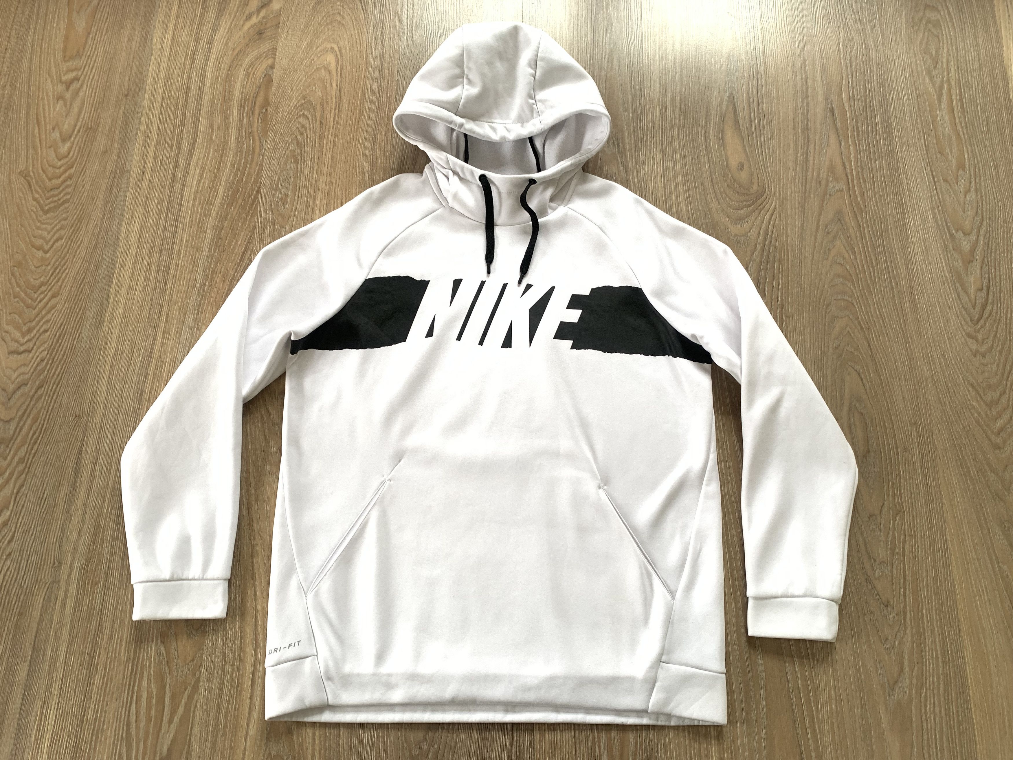 Nike Nike Dri-FIT White Big Logo Printed Hoodie Size US L / EU 52-54 / 3 - 2 Thumbnail