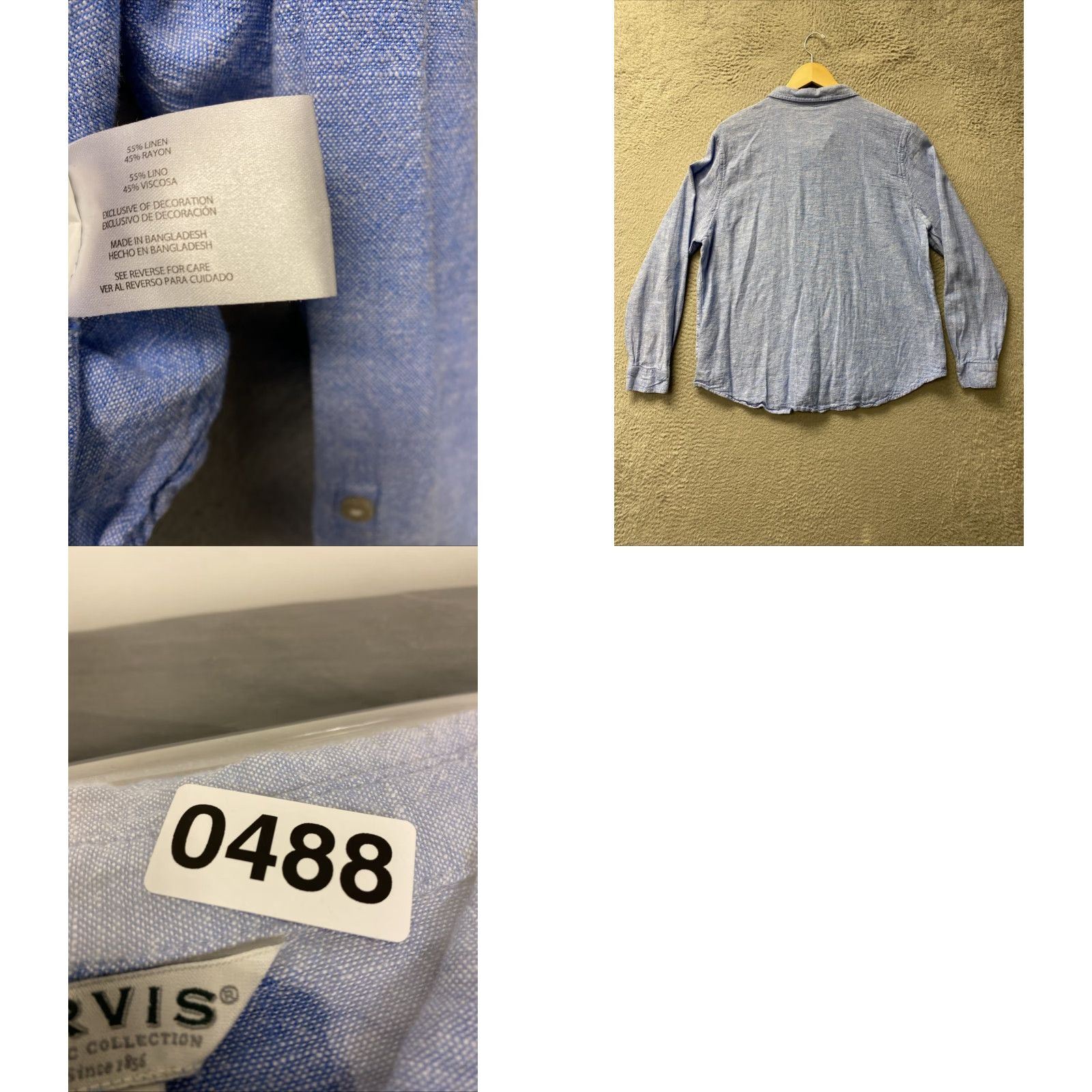 Orvis Orvis Shirt Women's XL Blue Button-Up Long Sleeve Linen Blend Regular Fit Breathable Easy Care Classic Beach Outdoor Fishing Size XL / US 12-14 / IT 48-50 - 8 Thumbnail