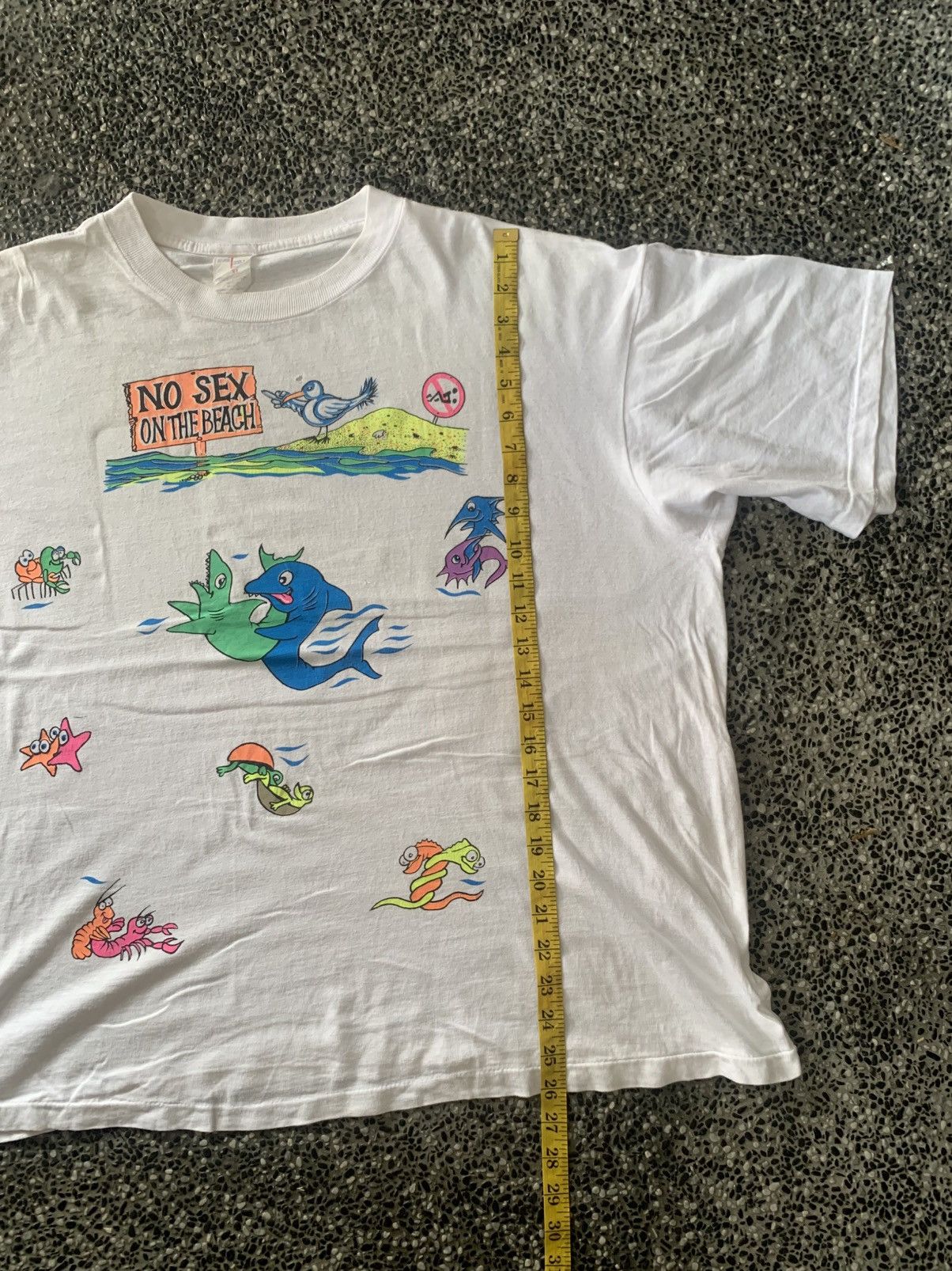 Vintage Vintage 90s Funny Graphics “No Sex On The Beach” T shirt Size US XL / EU 56 / 4 - 10 Thumbnail