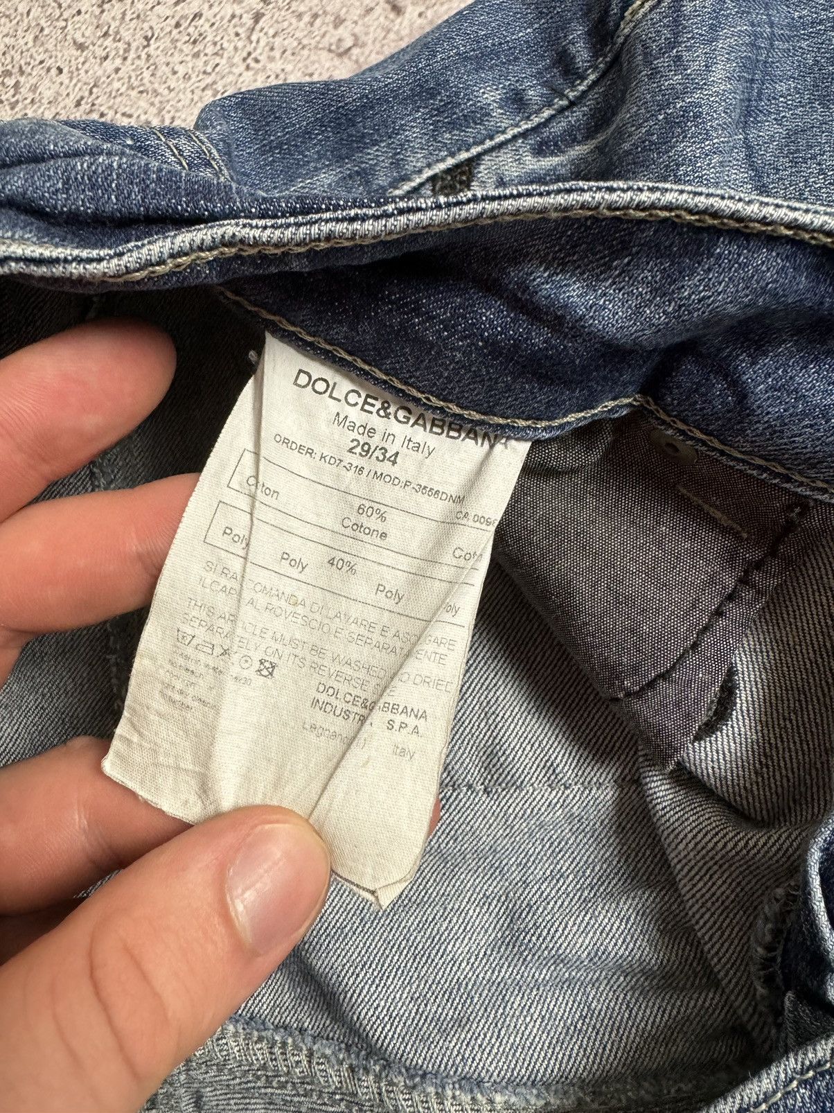 Dolce & Gabbana × Vintage Dolce & Gabbana Luxury Blue Women’s Jeans Size 29" - 8 Thumbnail