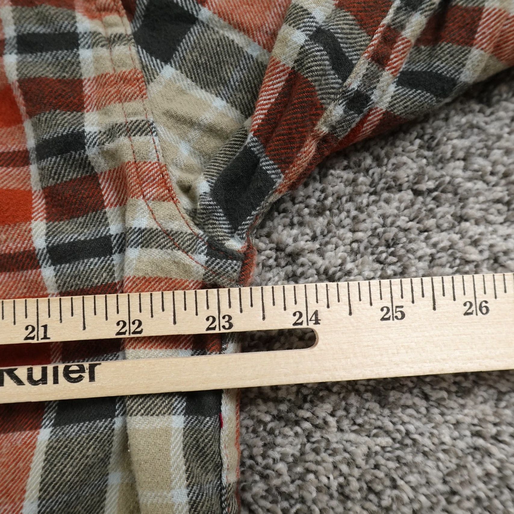 Eddie Bauer Eddie Bauer Shirt Mens XL Orange Plaid Flannel Button Up Long Sleeve Outdoor Top Size US XL / EU 56 / 4 - 6 Thumbnail