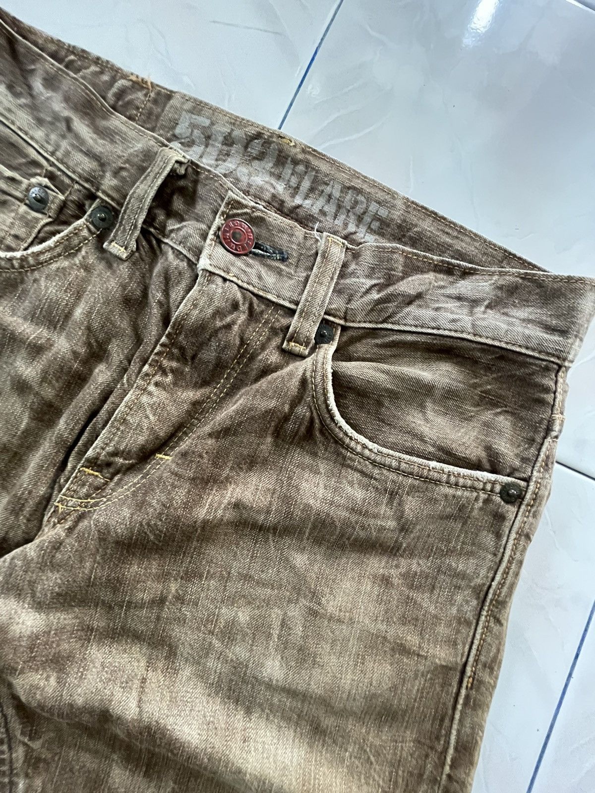 Edwin × Le Grande Bleu (L.G.B.) × Vintage Vintage Edwin 503 Flare Brown Faded Whiskers Man Jeans Size US 31 - 9 Thumbnail